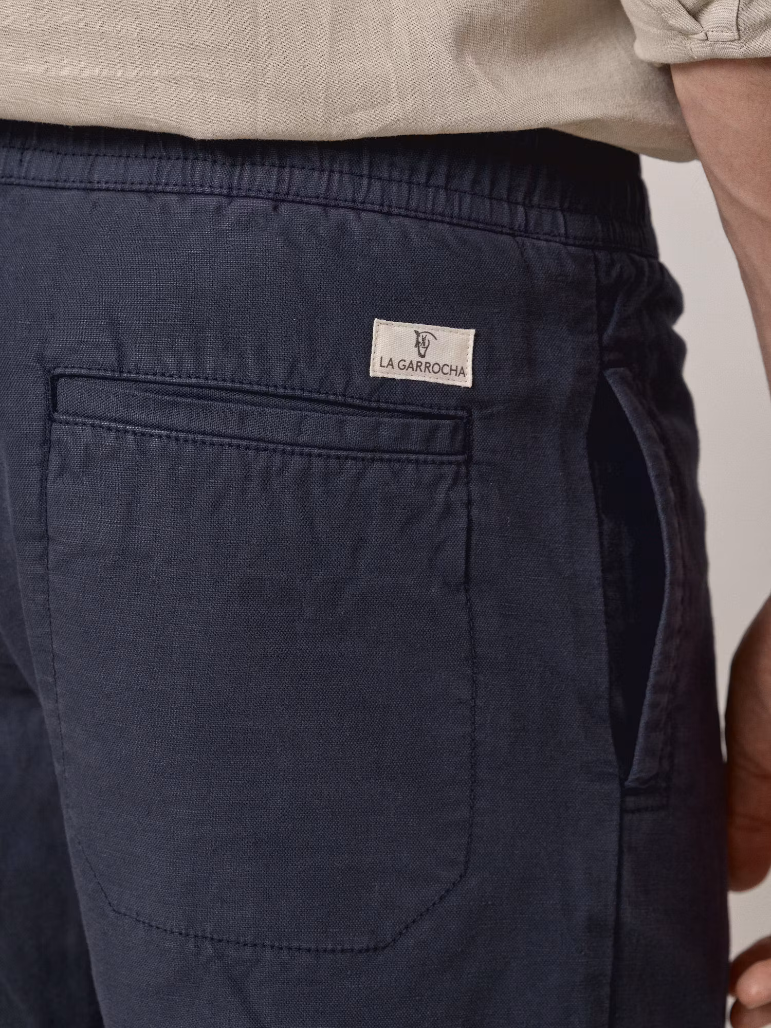 Linen Bermuda Shorts | Navy Blue