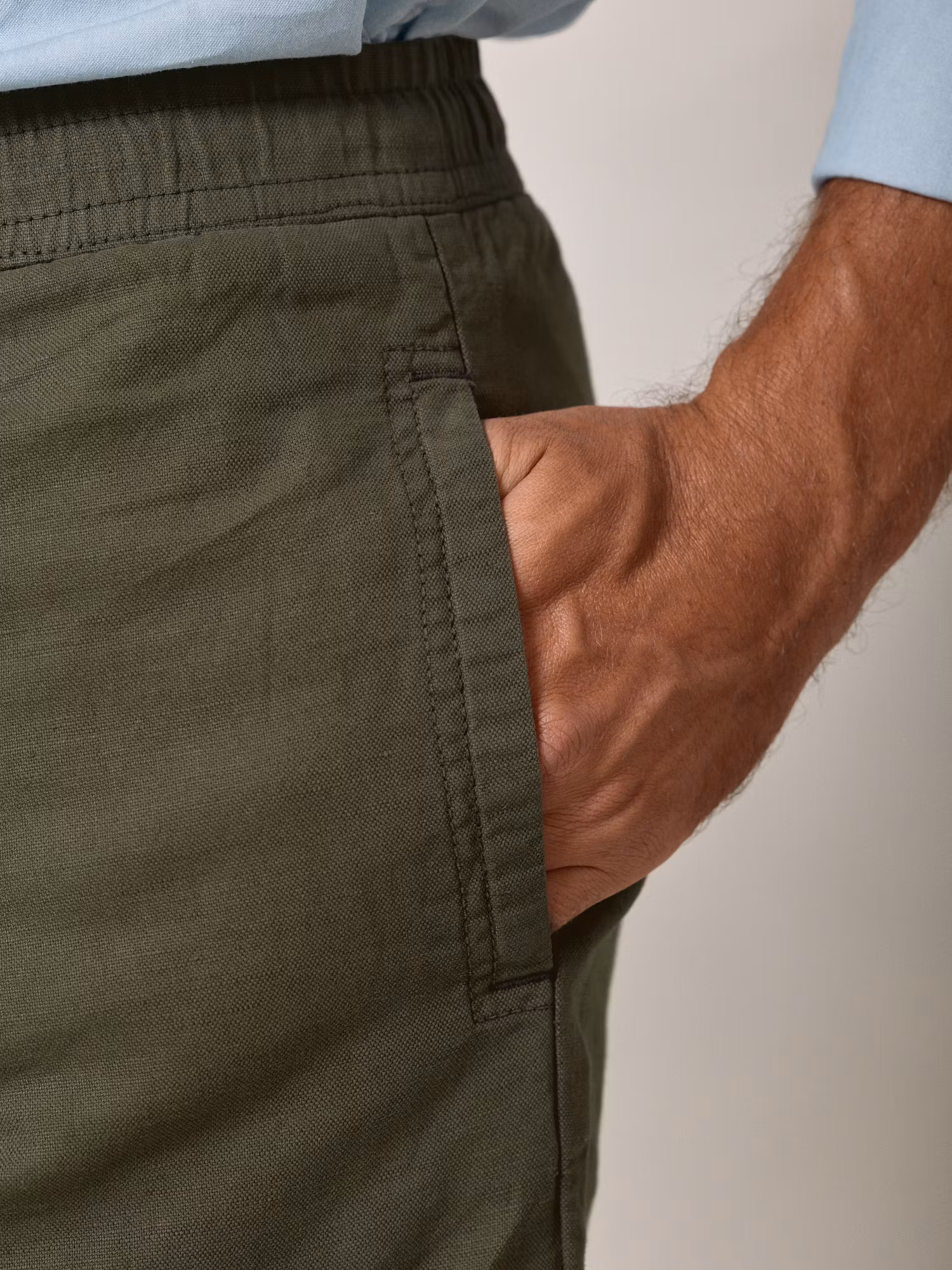 Linen Bermuda Shorts | Hunter Green