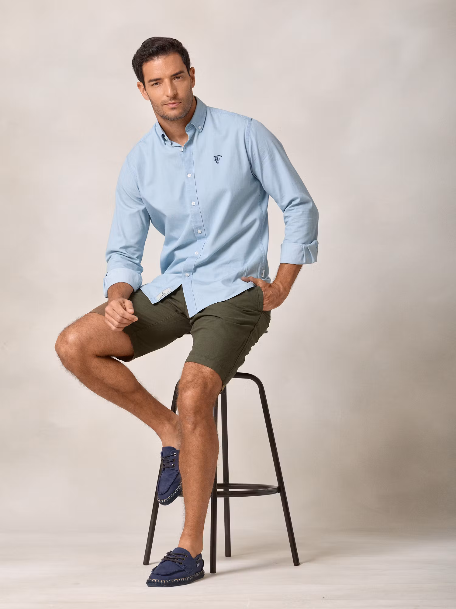 Linen Bermuda Shorts | Hunter Green