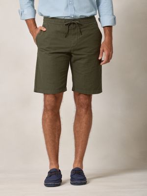 Linen Bermuda Shorts | Hunter Green