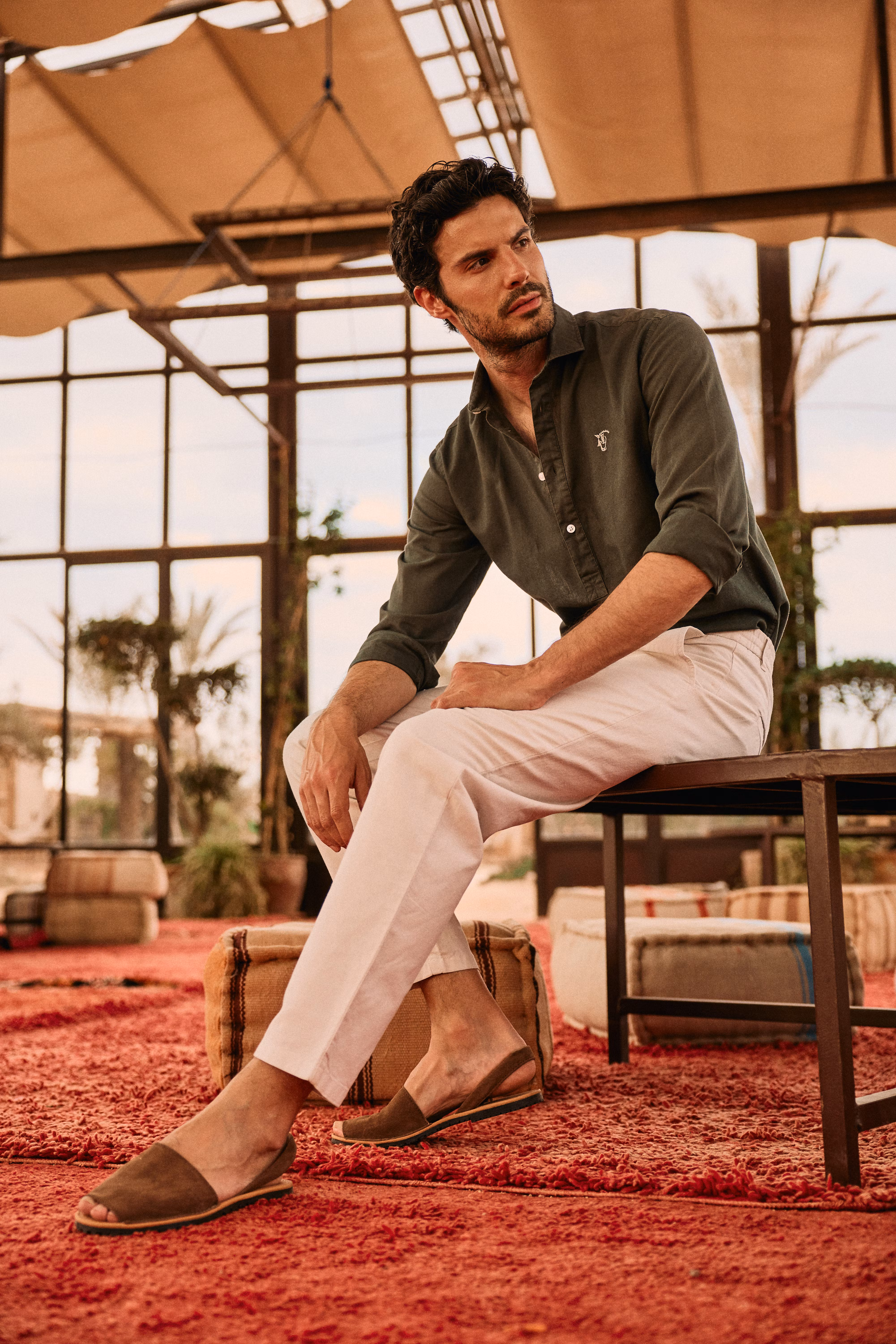 Linen Trousers | Beige