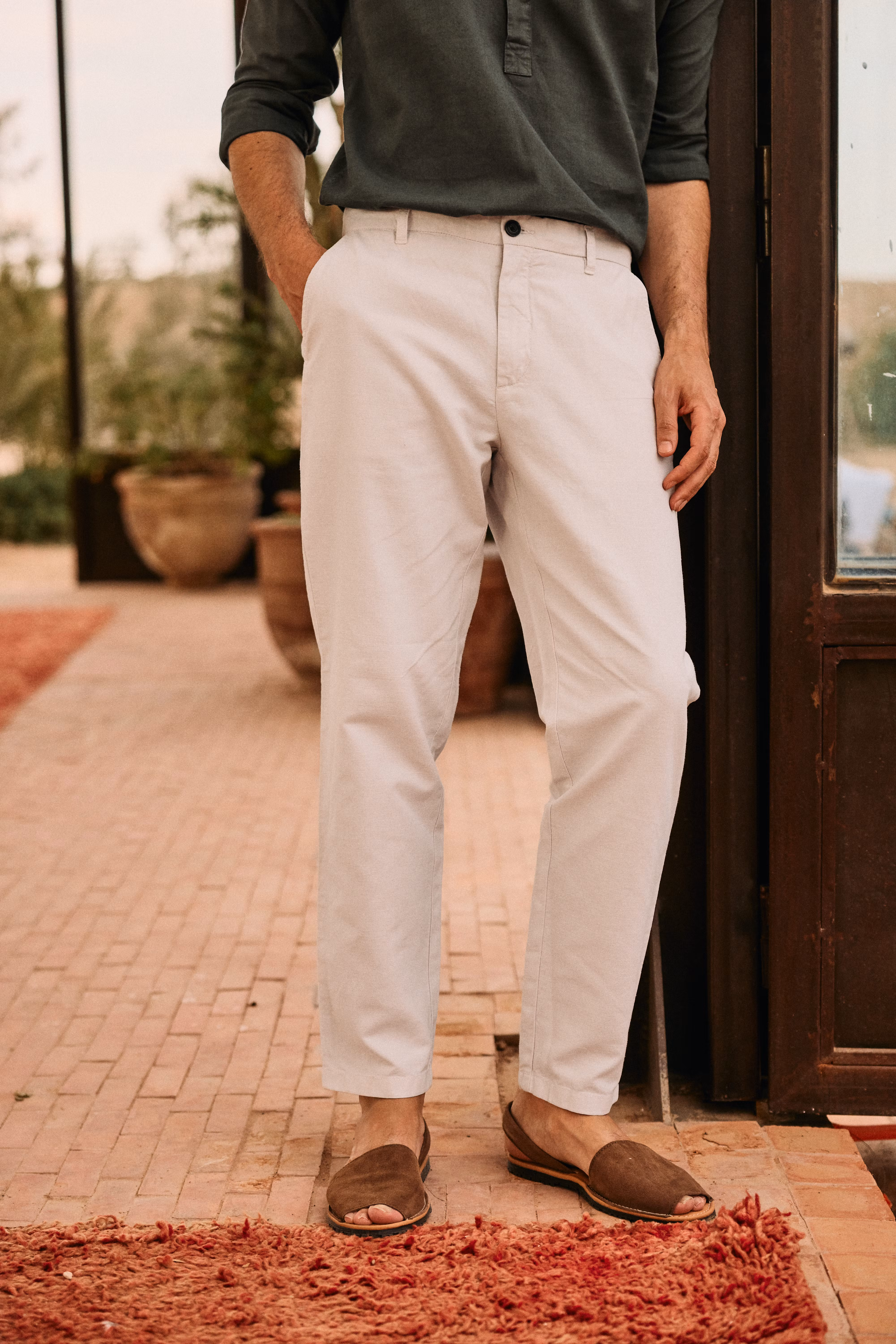 Linen Trousers | Beige