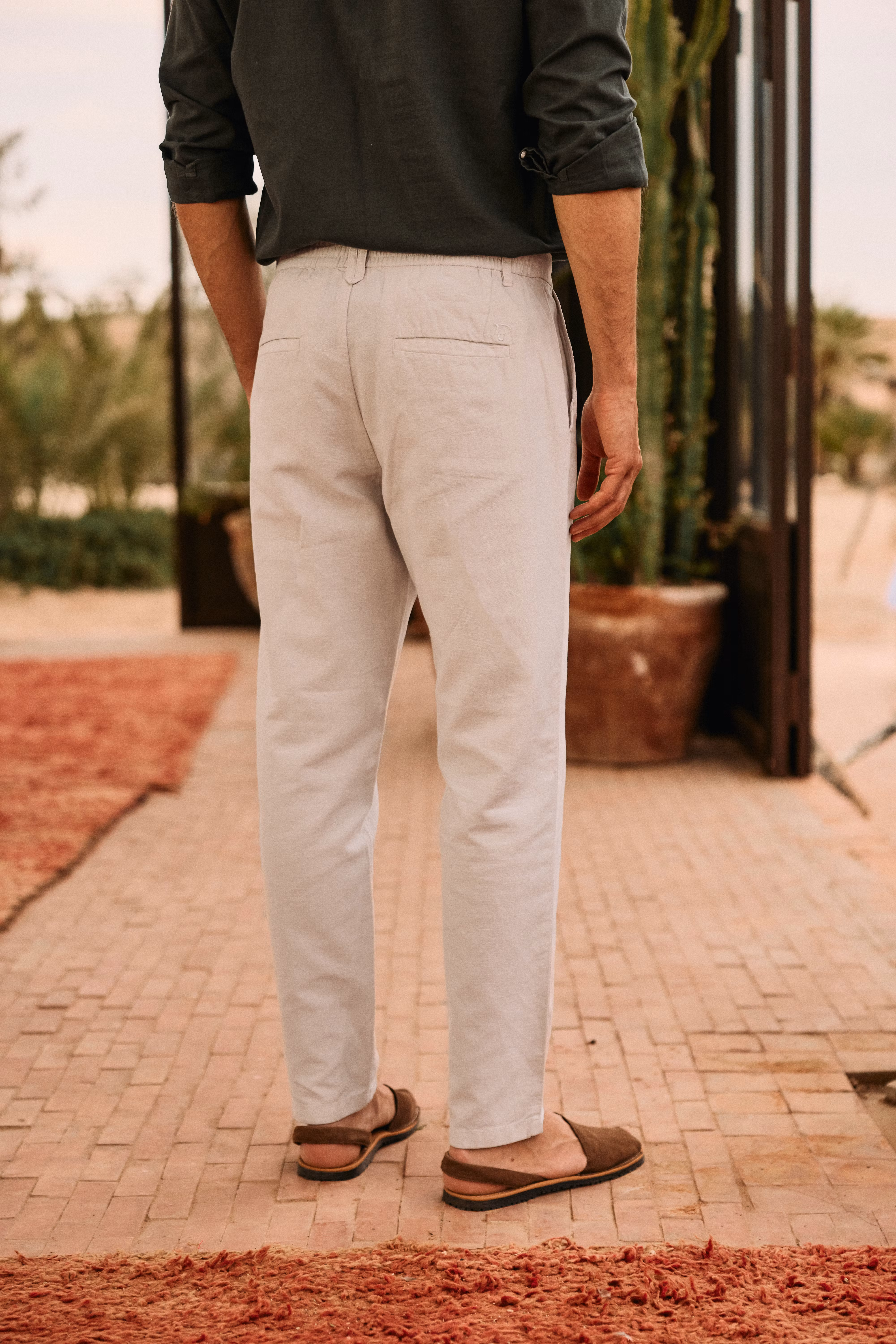 Linen Trousers | Beige