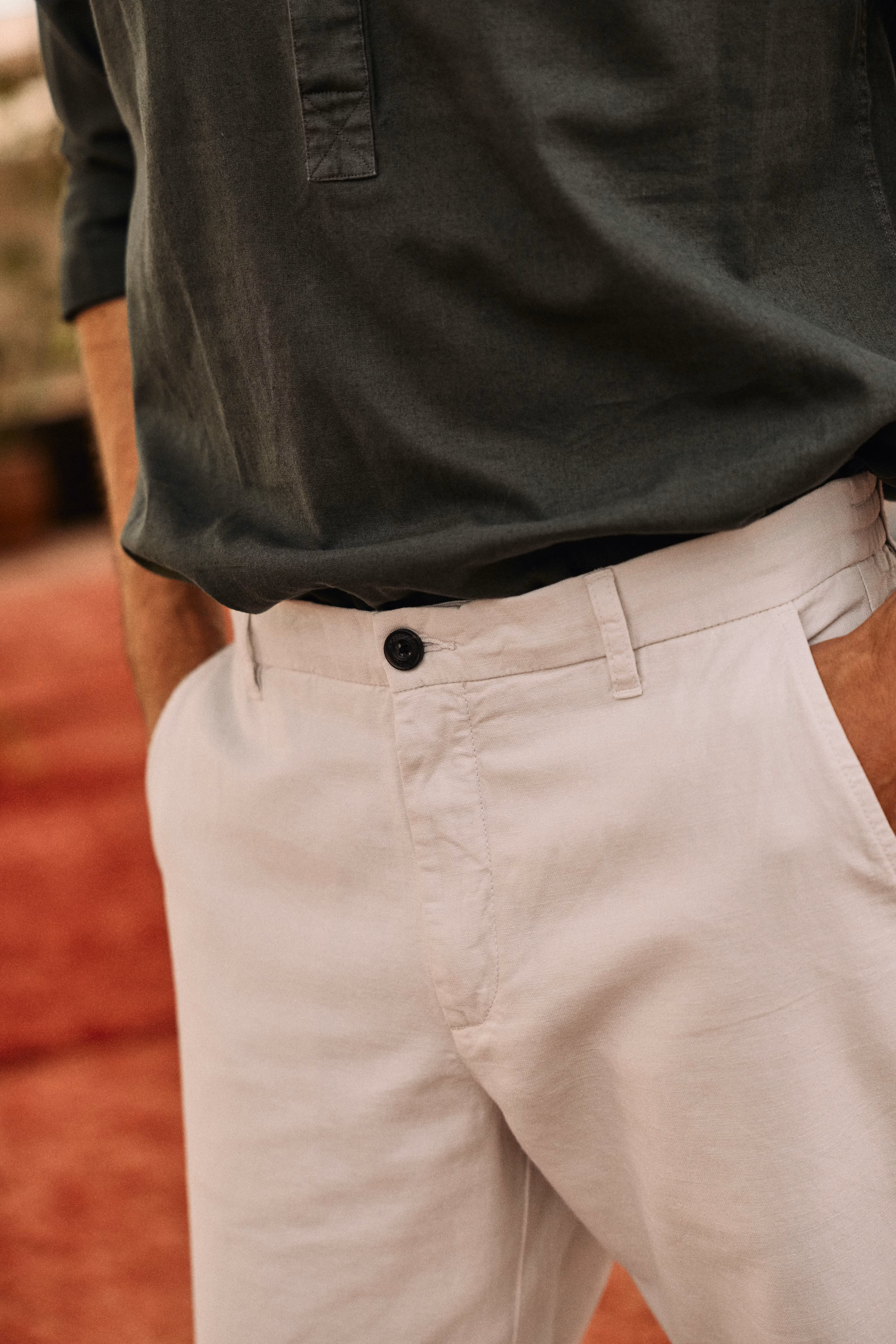 Linen Trousers | Beige