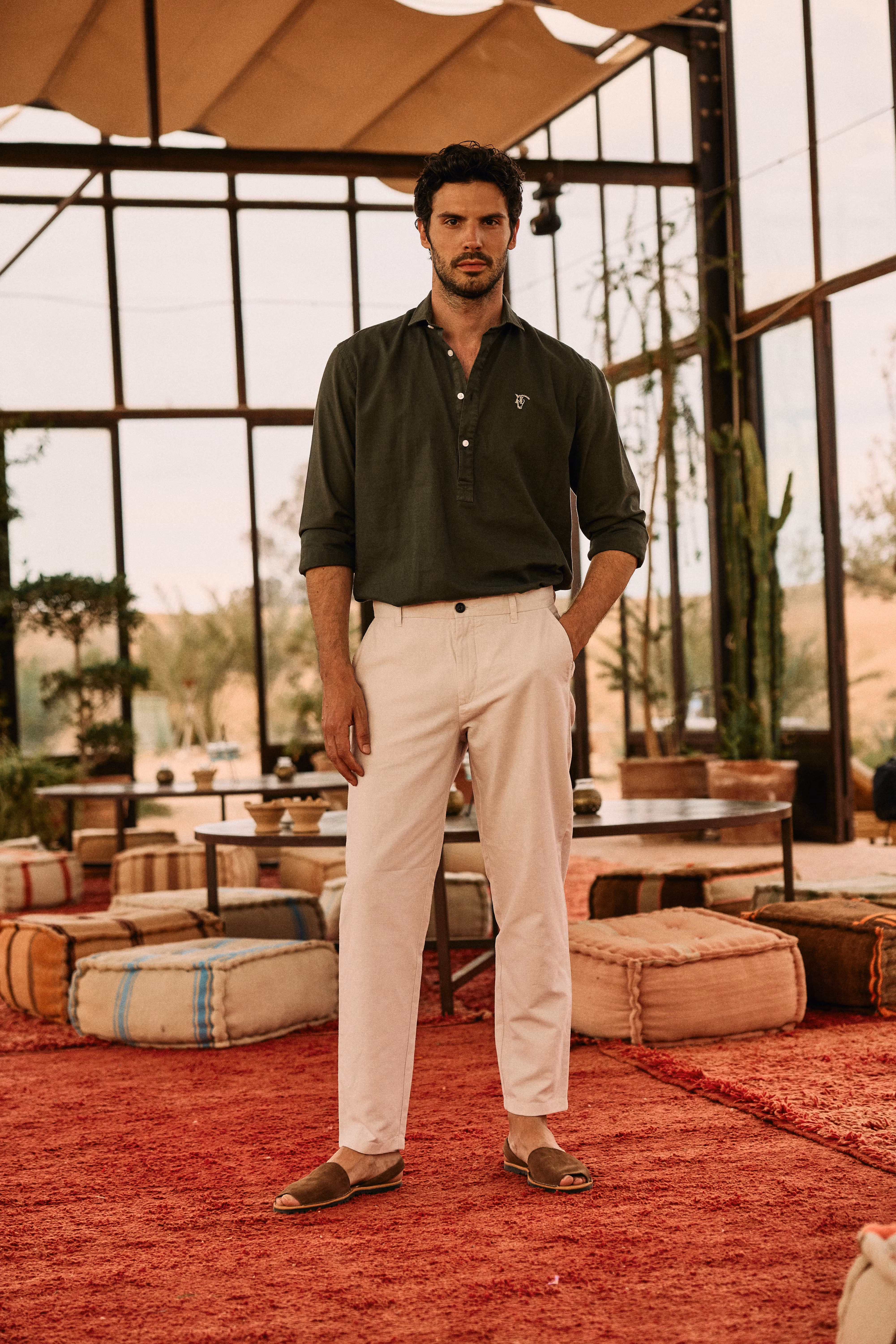 Linen Trousers | Beige