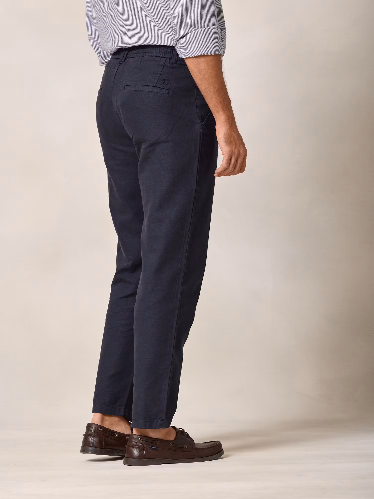 Linen Trousers | Navy Blue
