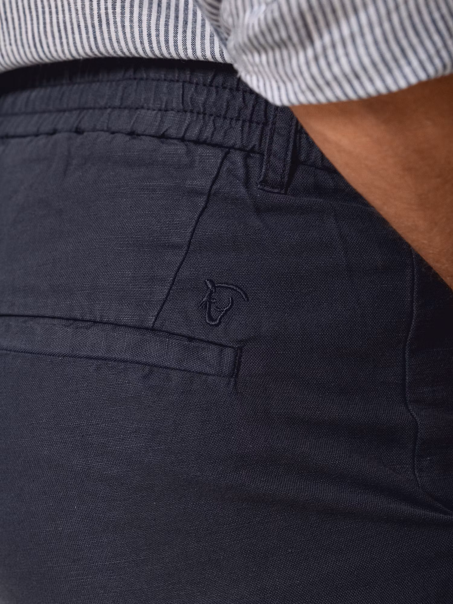 Linen Trousers | Navy Blue