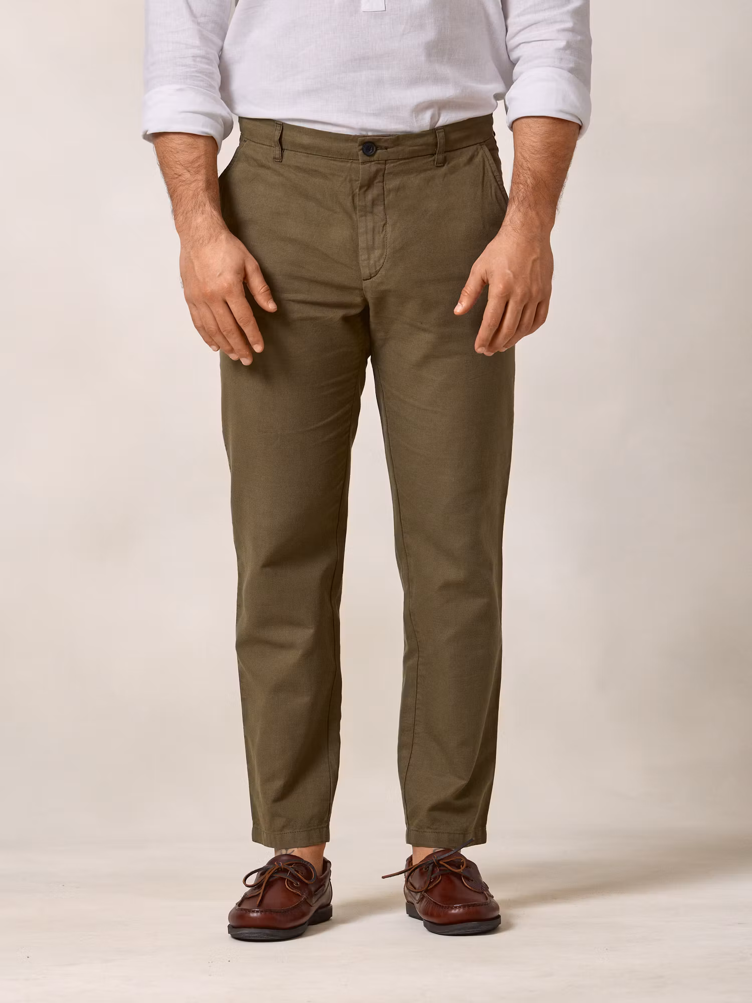 Linen Trousers | Hunter Green