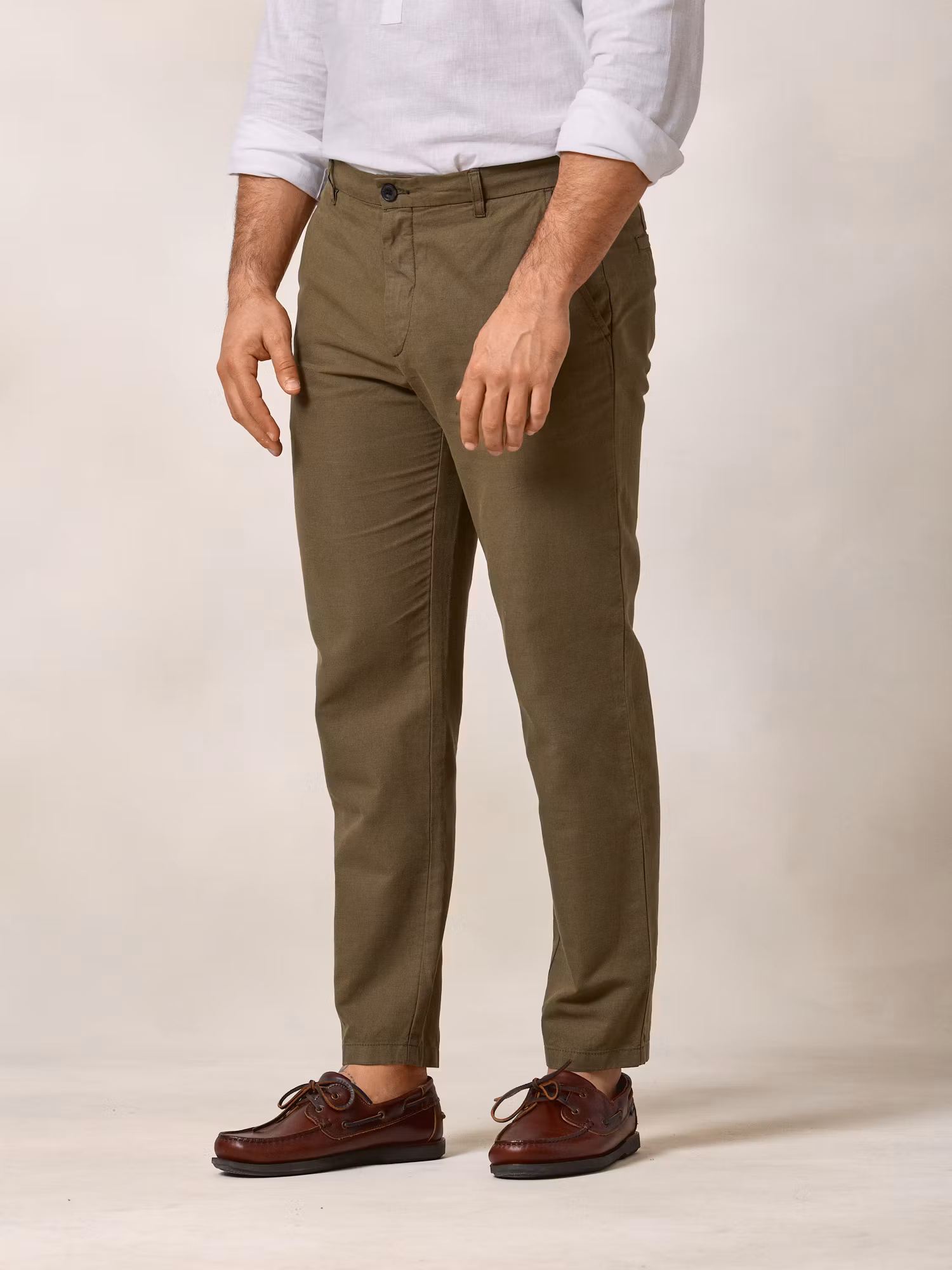 Linen Trousers | Hunter Green