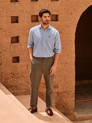 Linen Trousers | Hunter Green