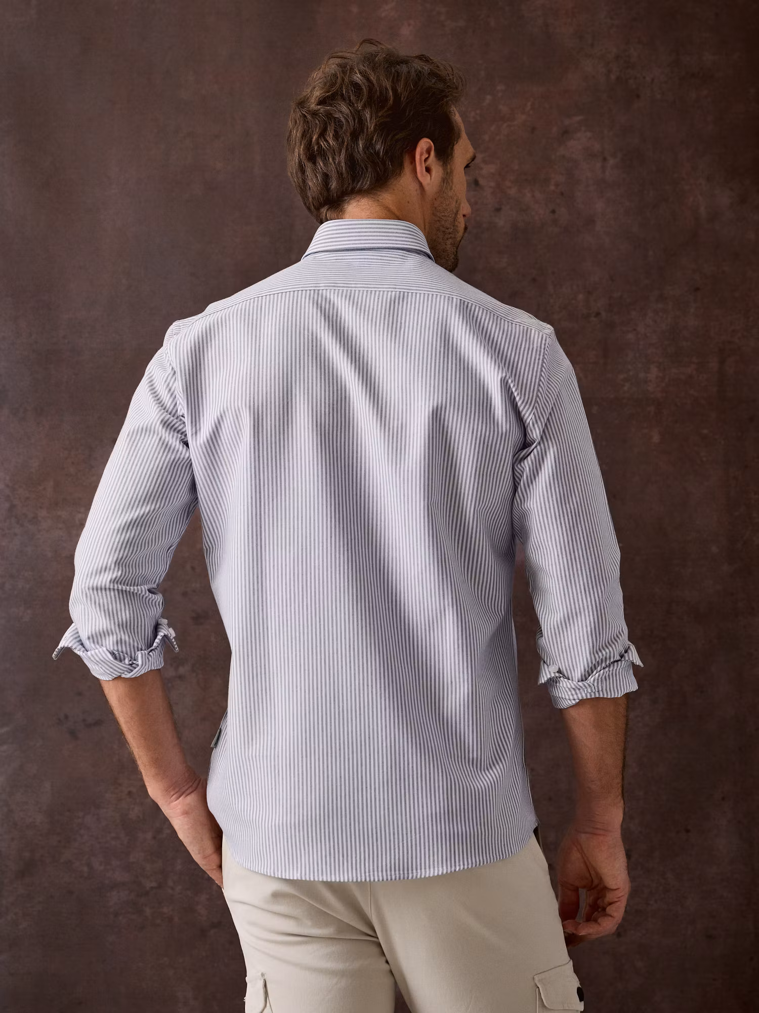 Camisa Oxford Listrada | Marino