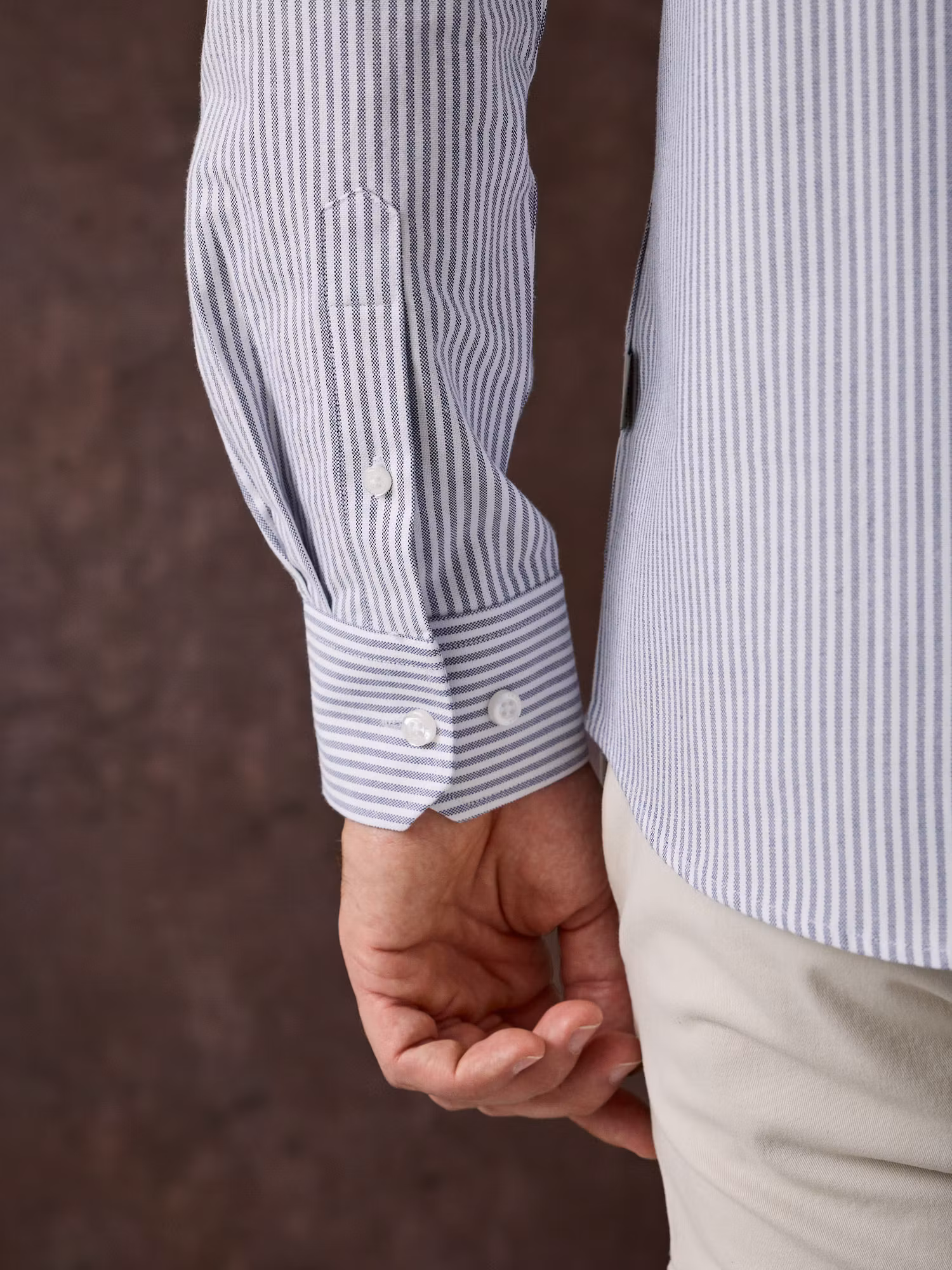Camisa Oxford Listrada | Marino