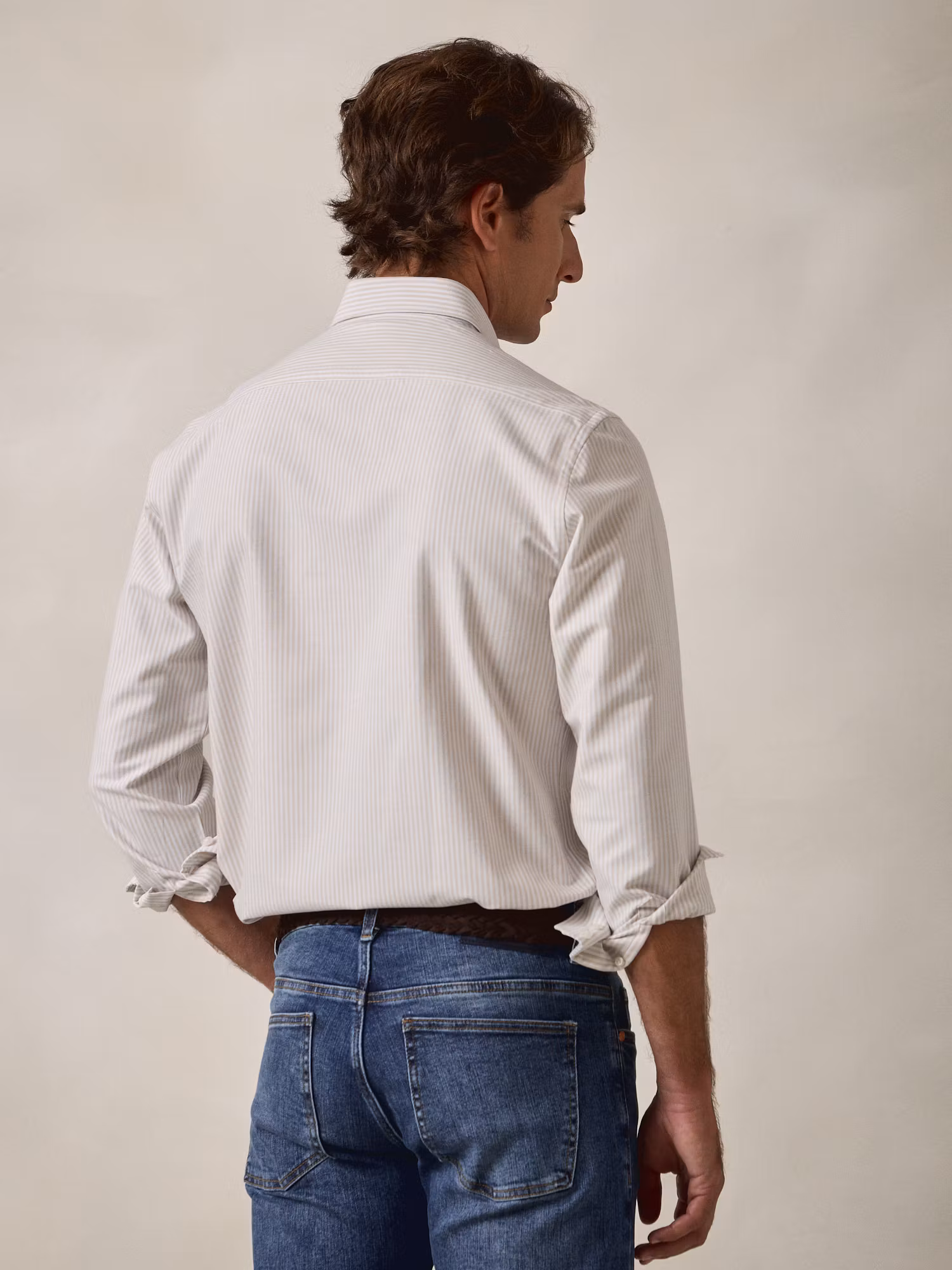 Camisa Oxford Listrada | Camel