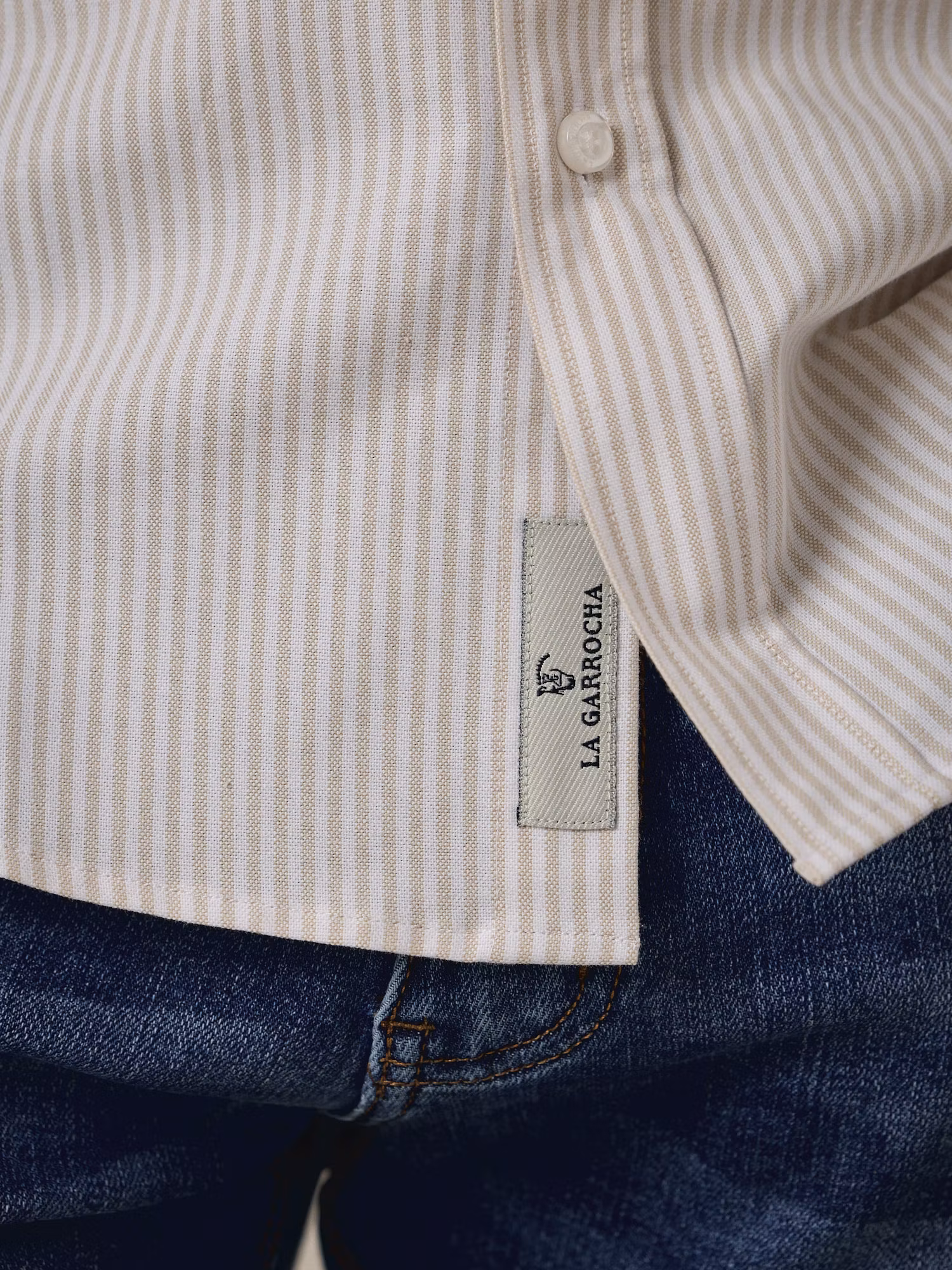 Camisa Oxford Listrada | Camel