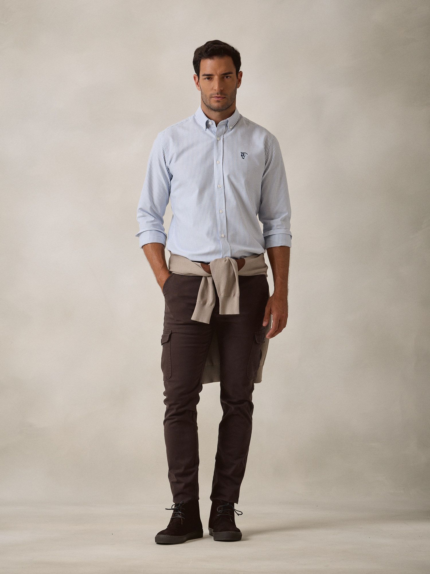 Camisa Oxford Listrada | Cobalto