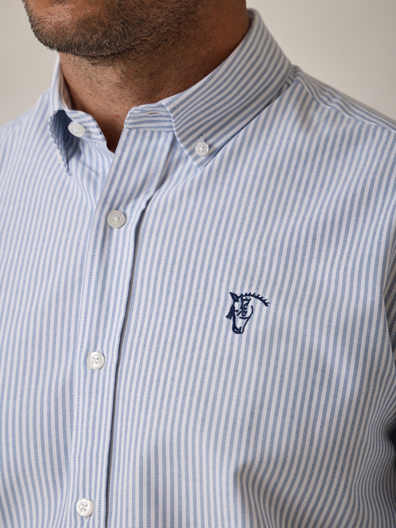 Camisa Oxford Listrada | Cobalto