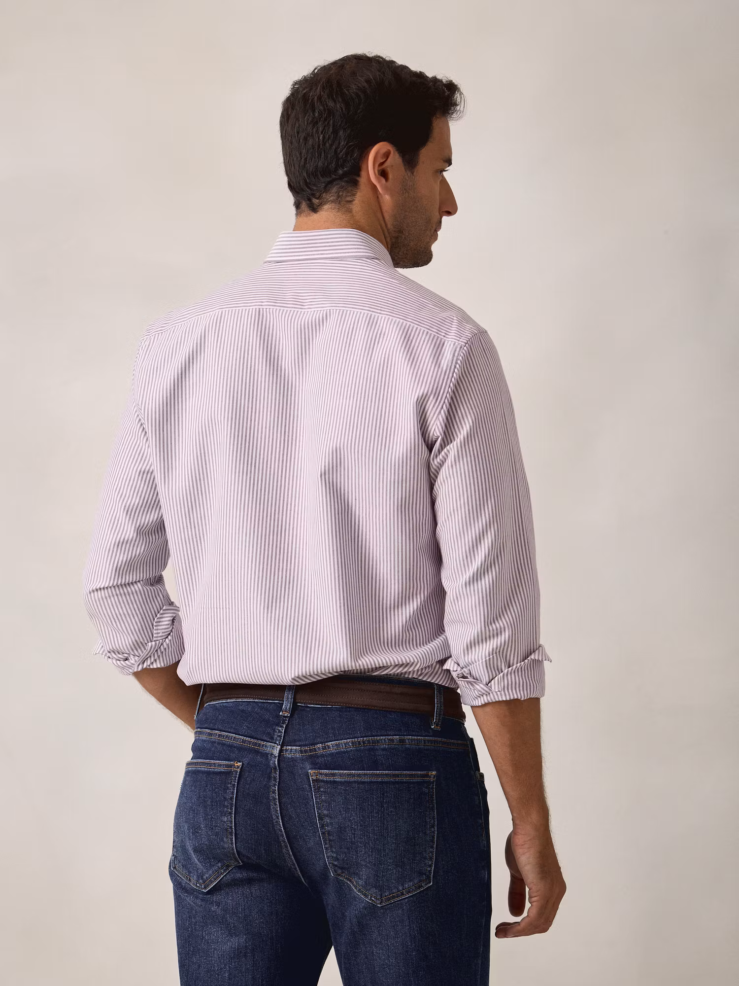 Camisa Oxford Listrada | Vinho