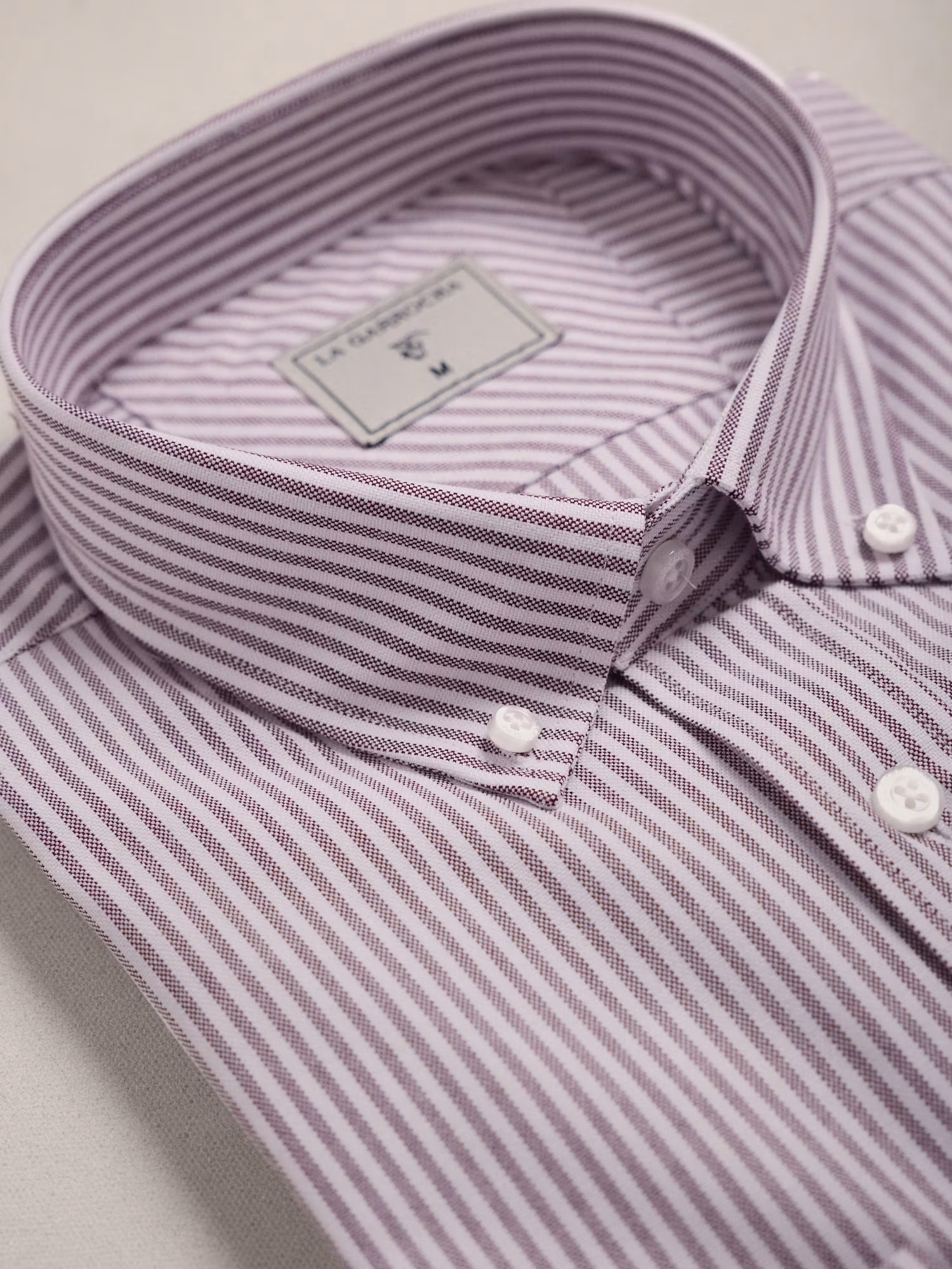 Camisa Oxford Listrada | Vinho
