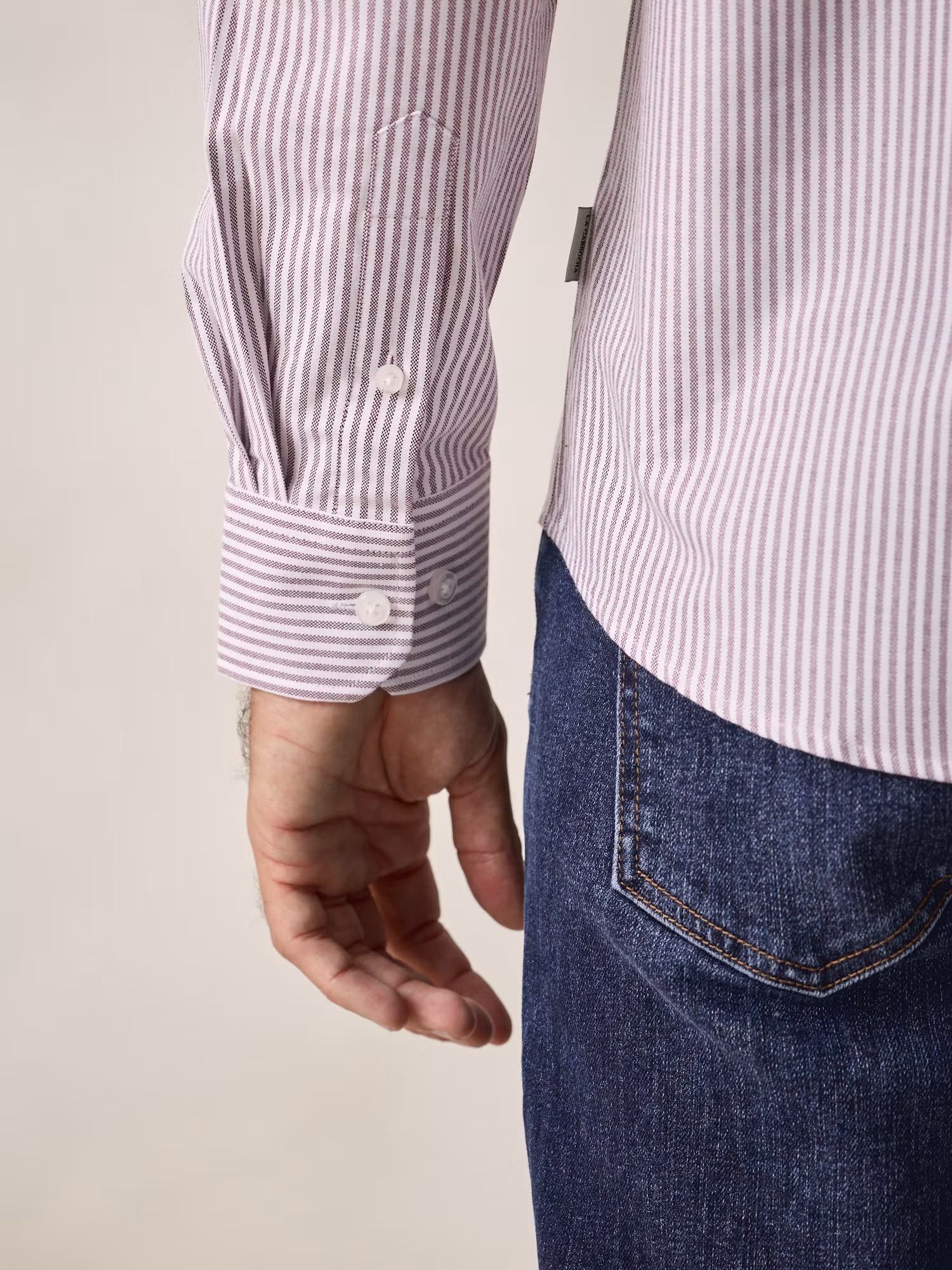 Camisa Oxford Listrada | Vinho