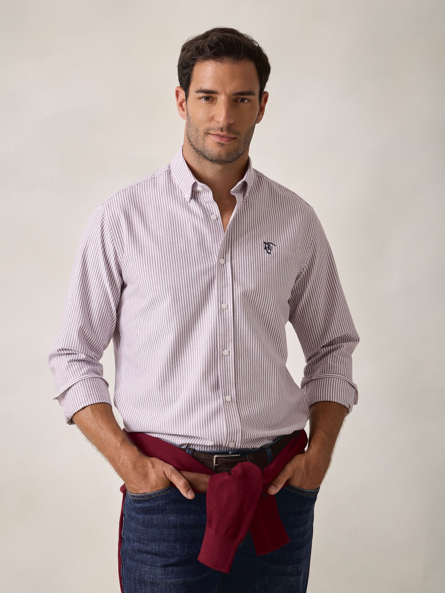 Camisa Oxford Rayas | Tinto