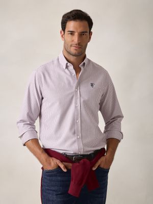 Camisa Oxford Rayas | Tinto