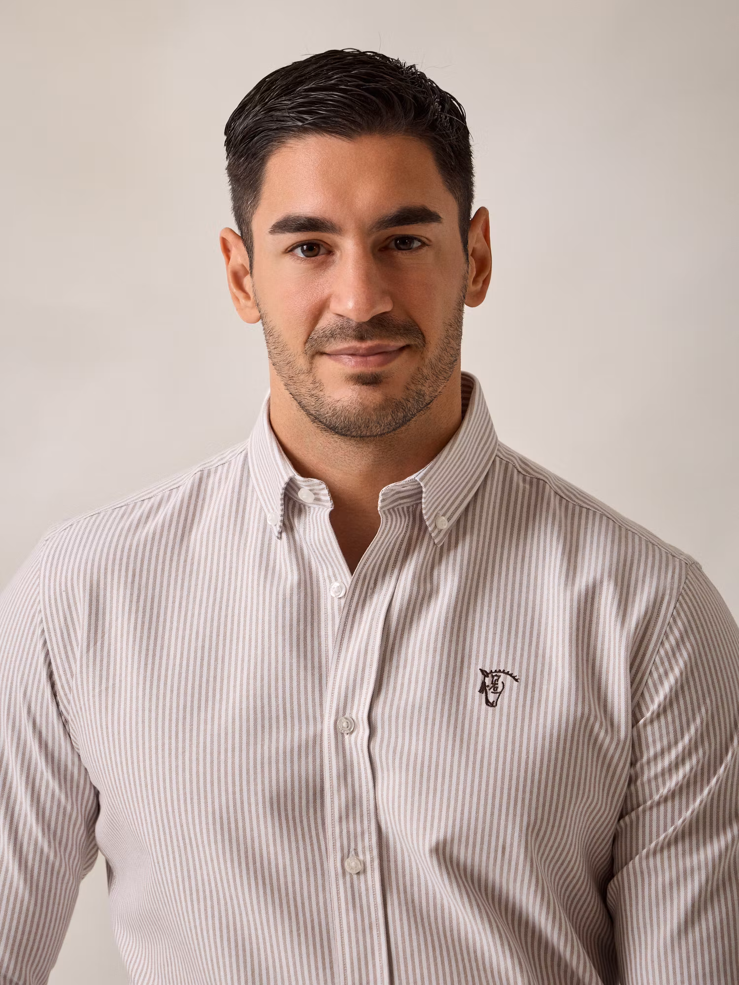 Camisa Oxford Listrada | Taupe