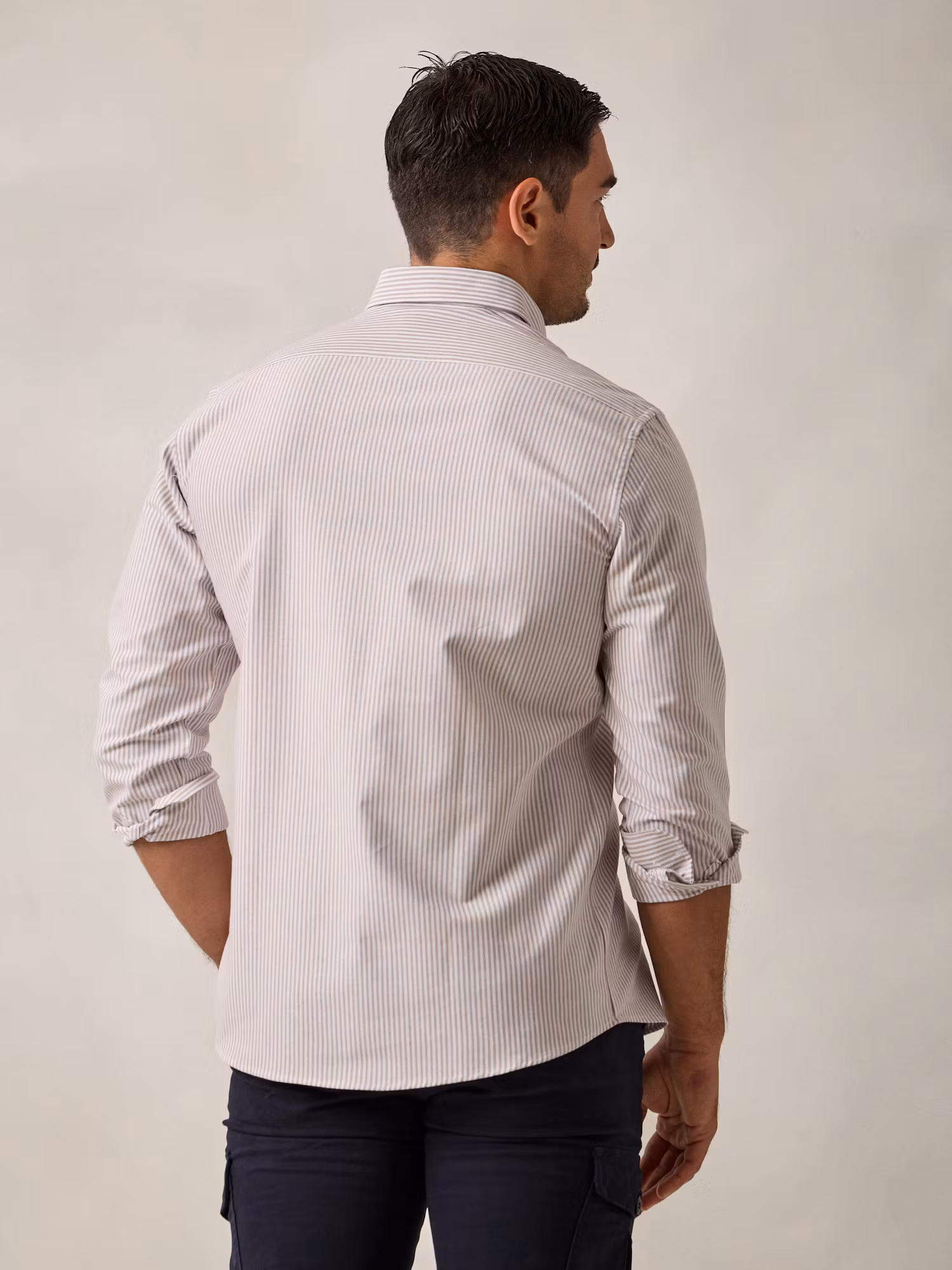 Camisa Oxford Listrada | Taupe