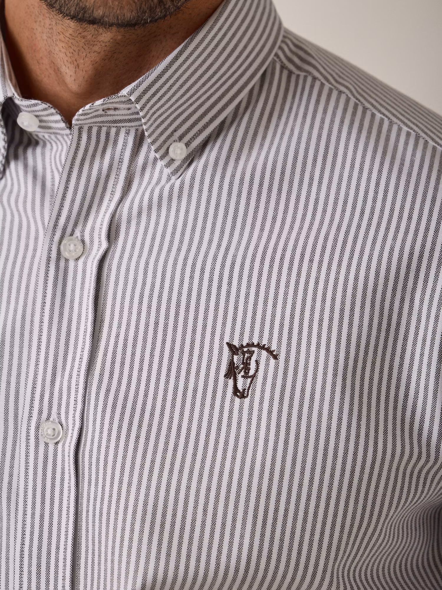 Camisa Oxford Listrada | Moka
