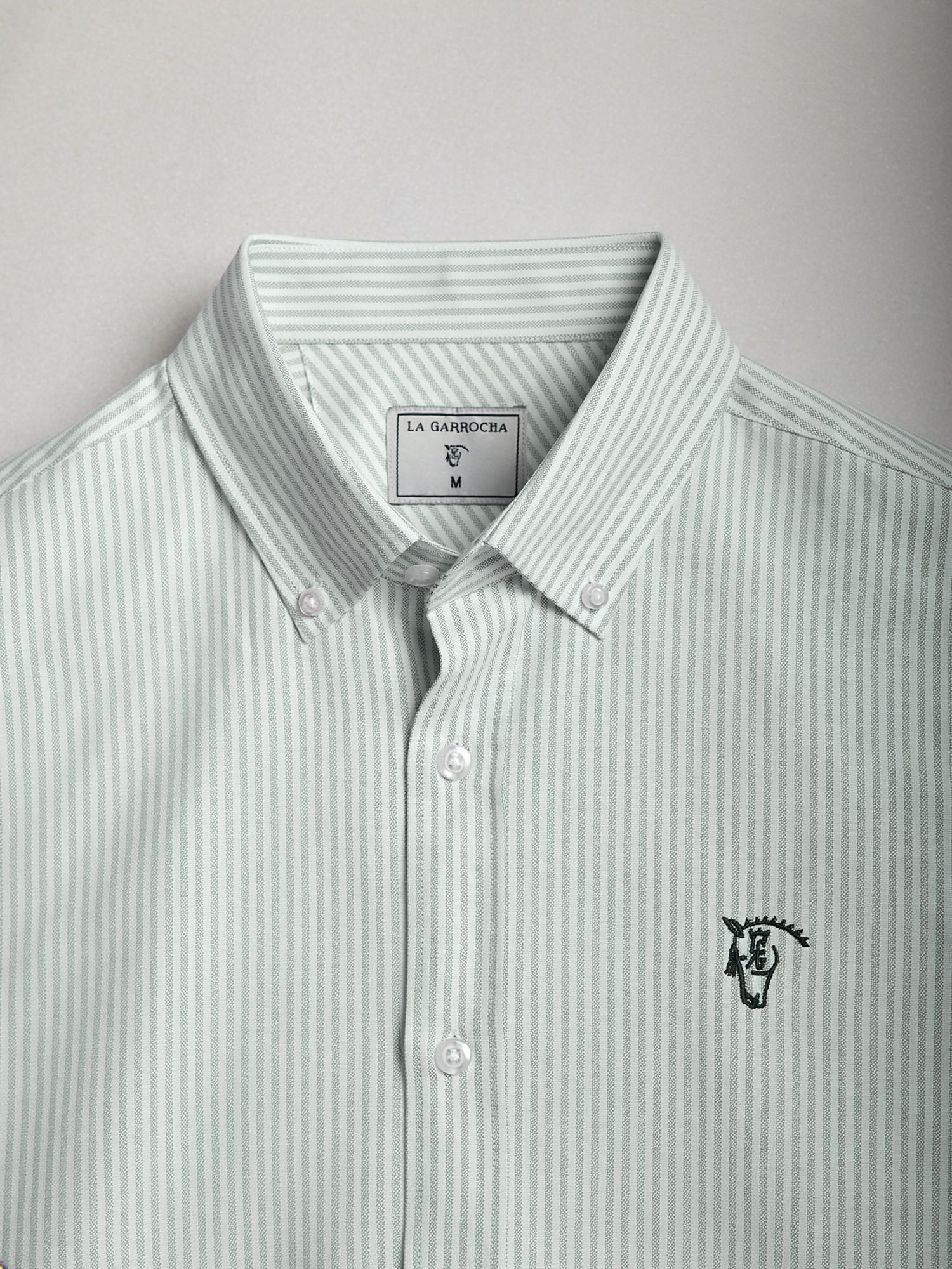 Camisa Oxford Listrada | Verde Light