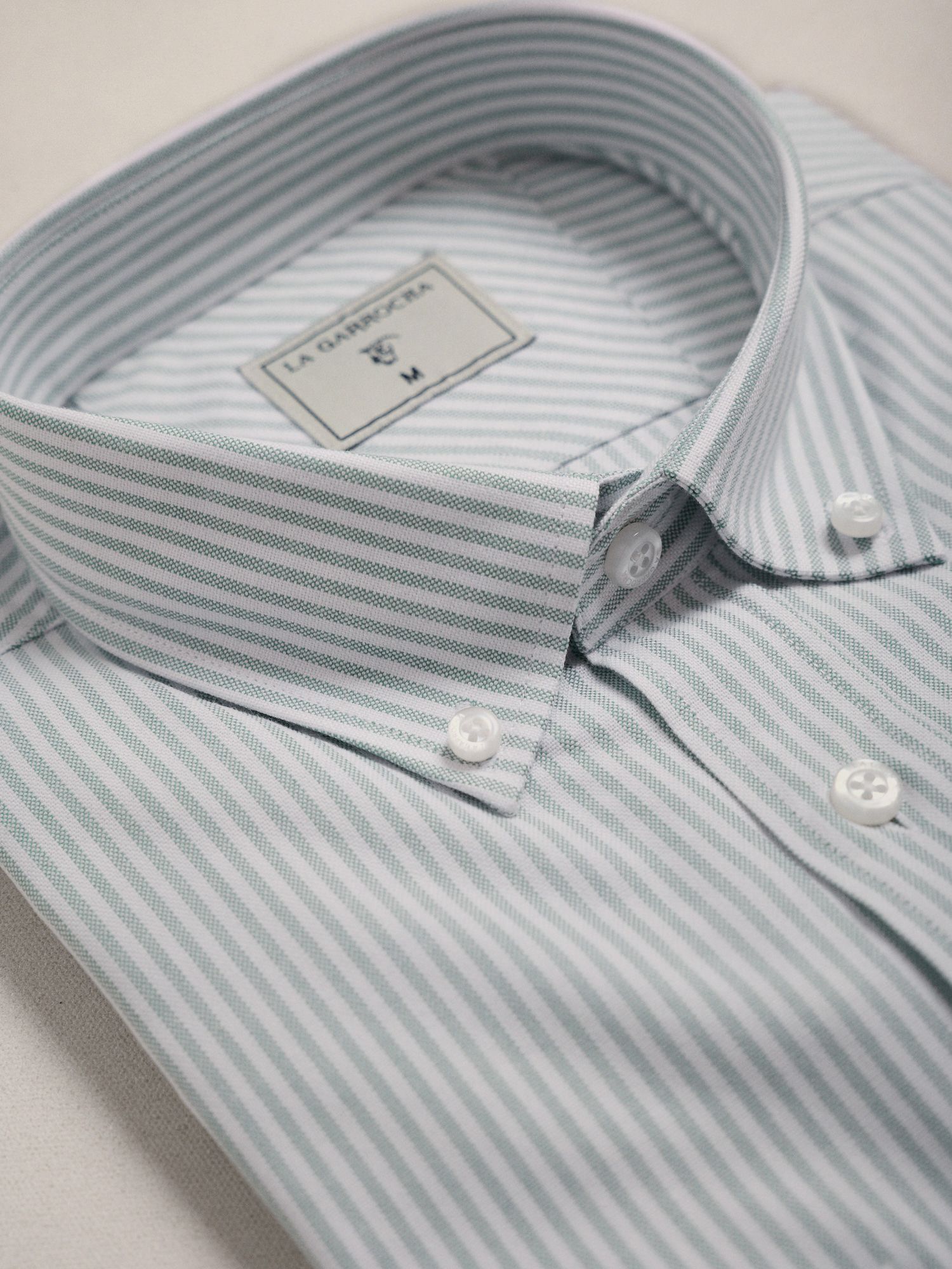Camisa Oxford Listrada | Verde Light