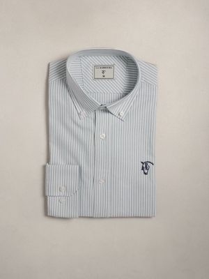 Chemise Oxford à Rayures | Vert Clair