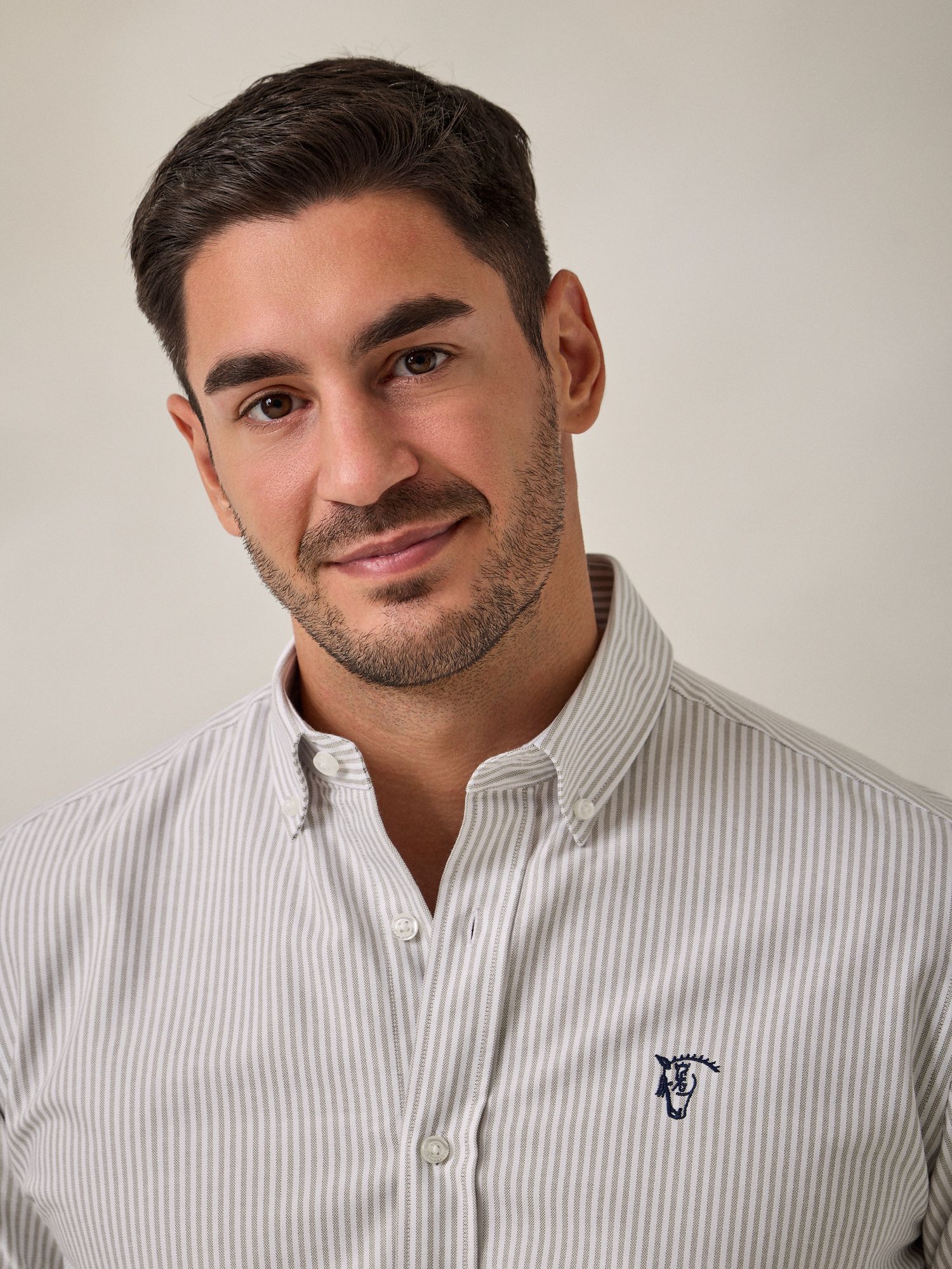Camisa Oxford Listrada | Verde Oliva