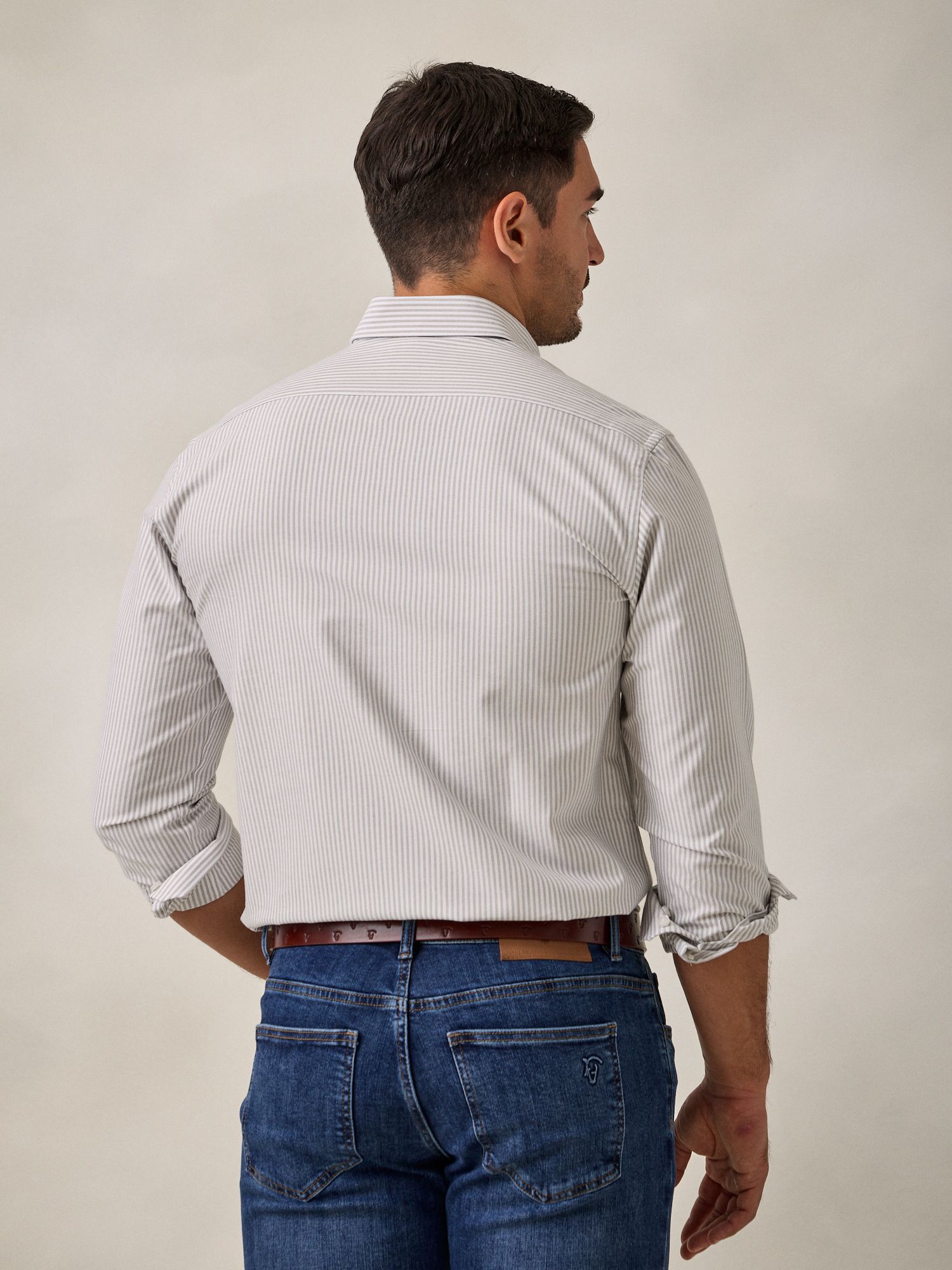 Camisa Oxford Listrada | Verde Oliva