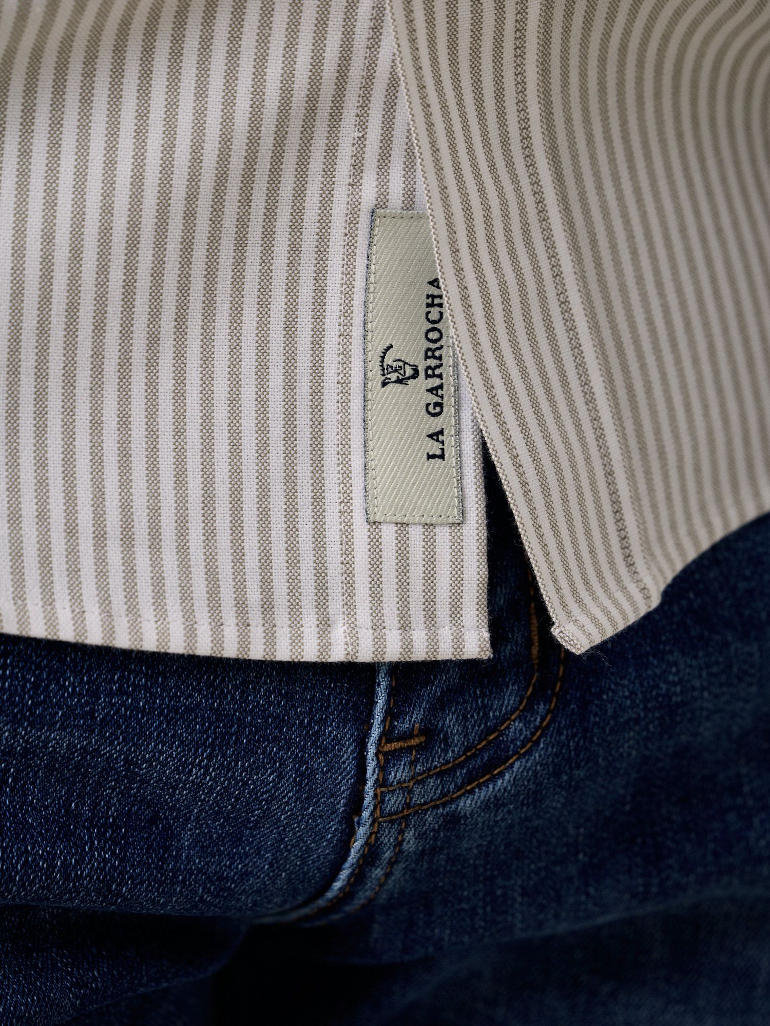 Camisa Oxford Listrada | Verde Oliva