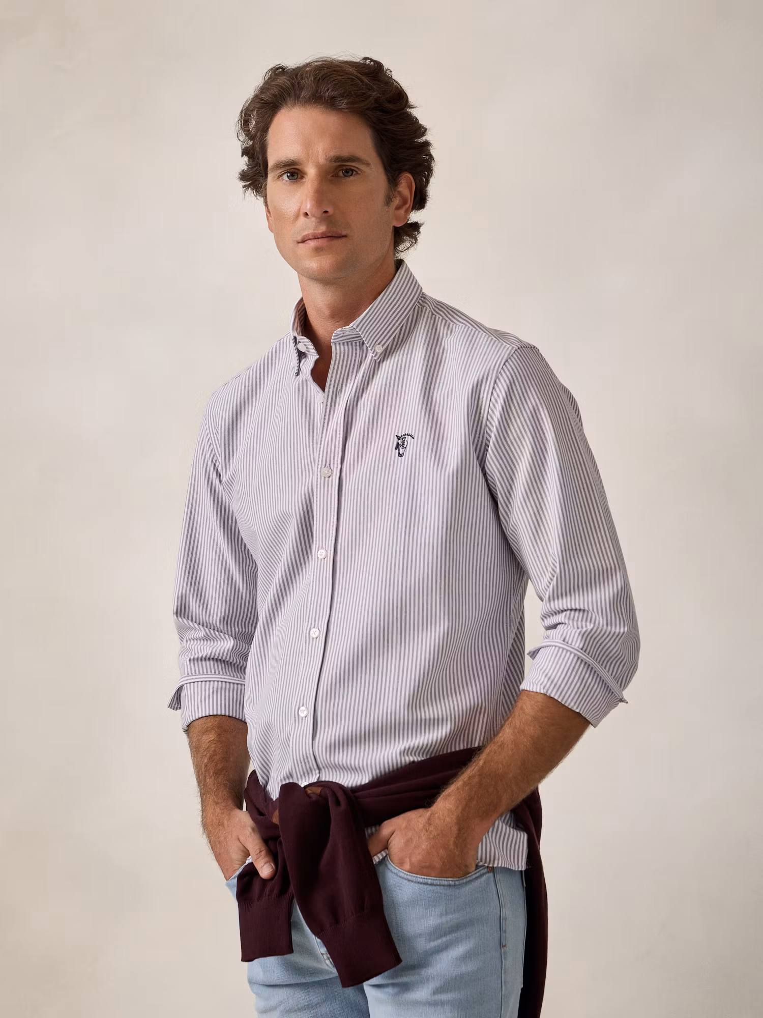 Camisa Oxford Listrada | Amora