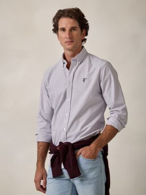 Striped Oxford Shirt | Mulberry