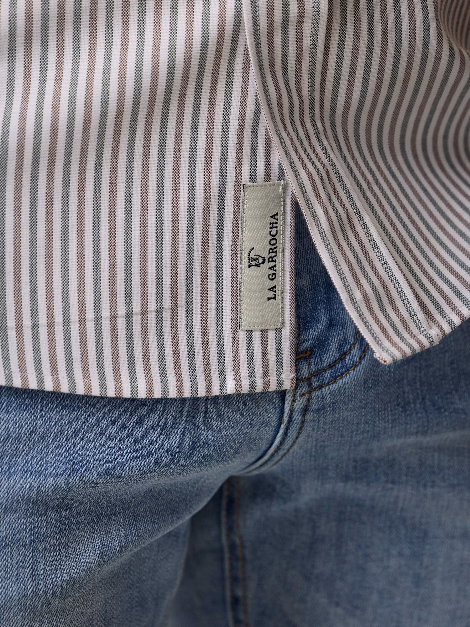 Chemise Oxford à rayures multicolores | Moka 