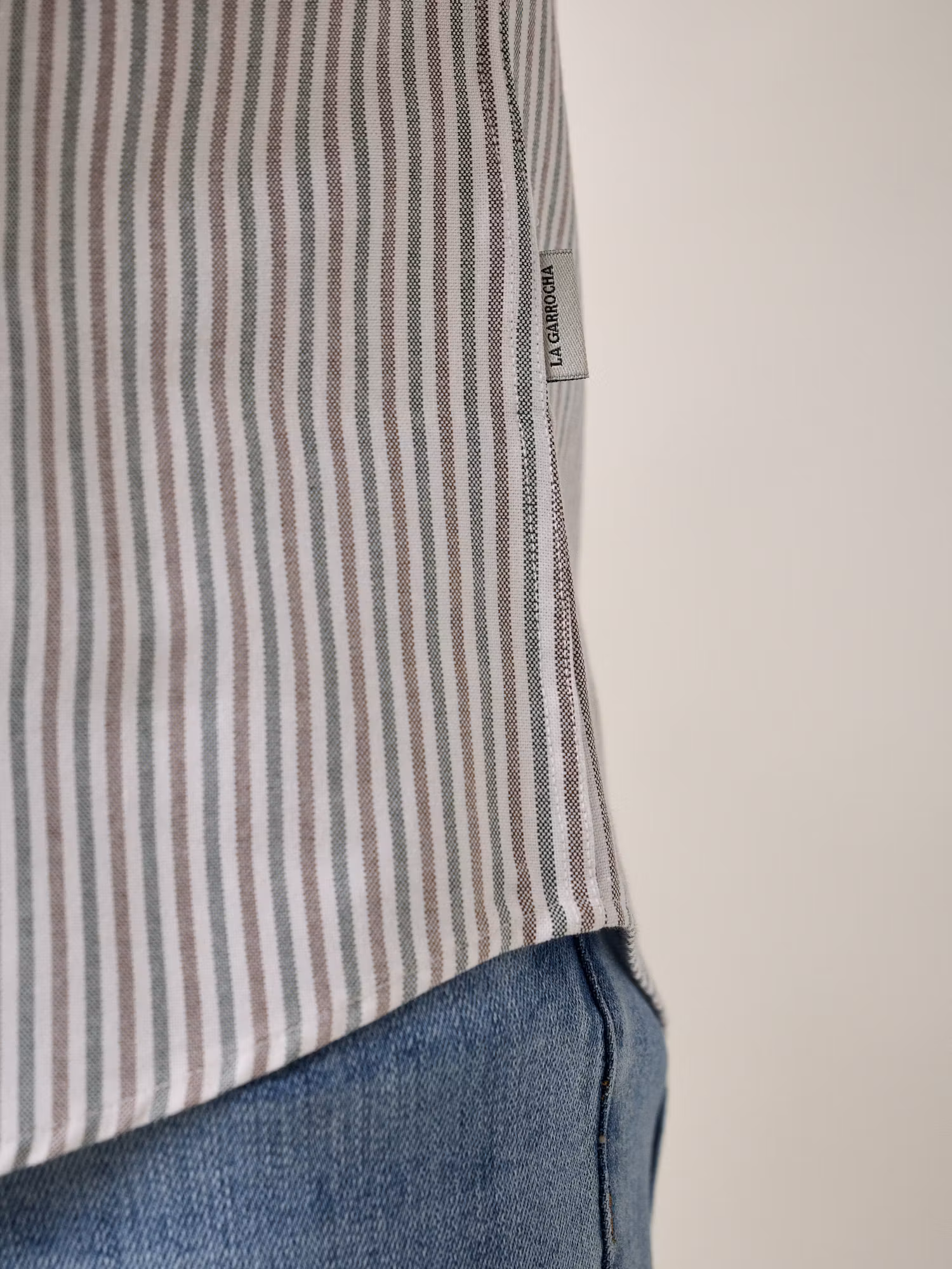 Chemise Oxford à rayures multicolores | Moka 