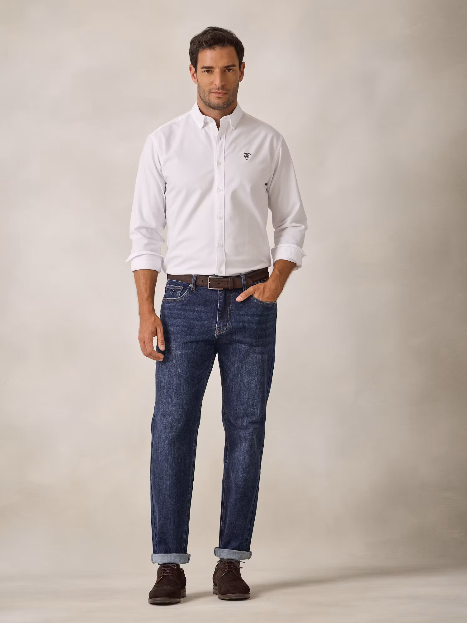 Camisa Garment Dyed | Blanco