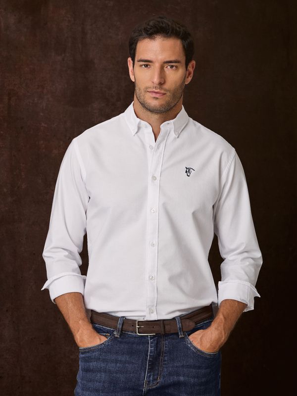 Camisa Garment Dyed | Blanco