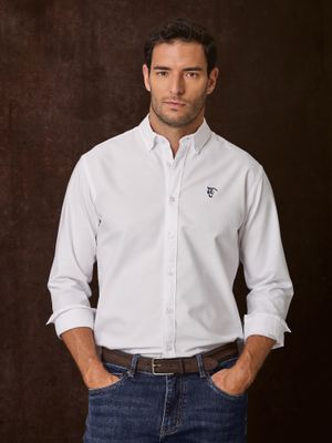 Camisa Garment Dyed | Blanco