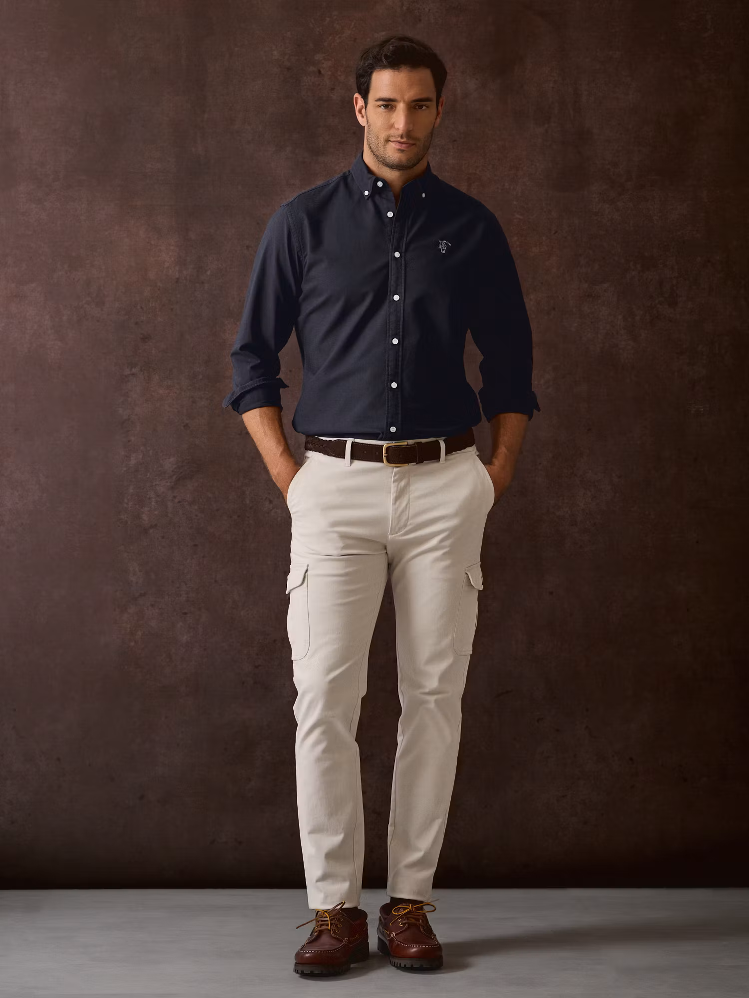 Camisa Garment Dyed | Marino