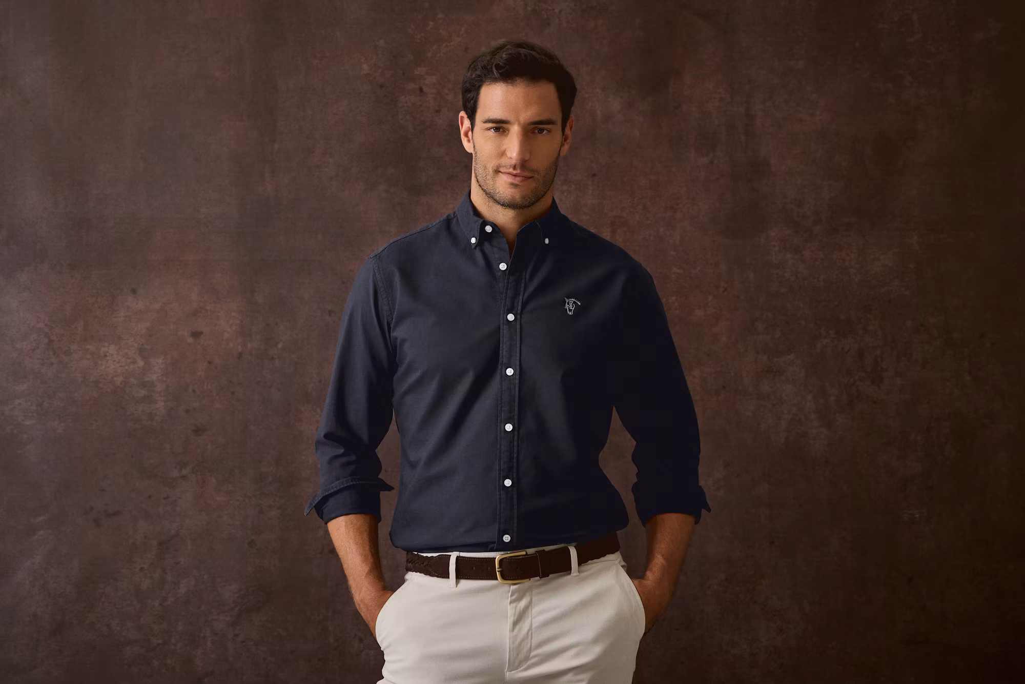 Camisa Garment Dyed | Marino