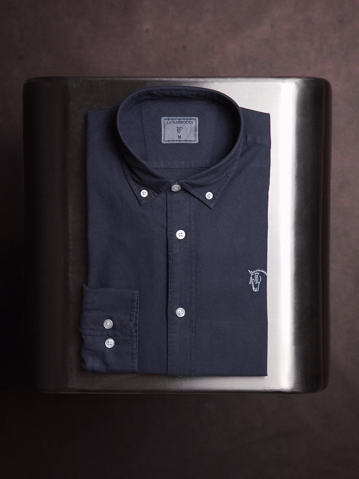 Camisa Garment Dyed | Marino
