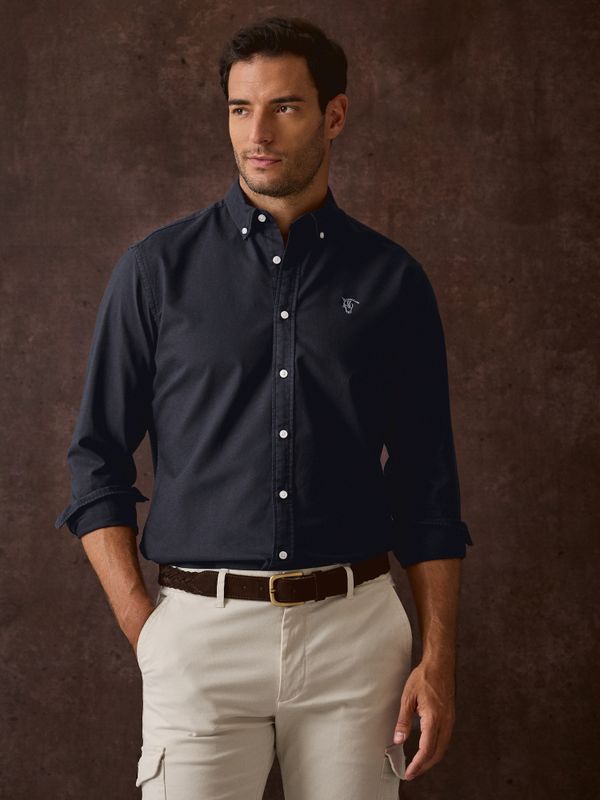 Chemise Garment Dyed | Bleu Marine