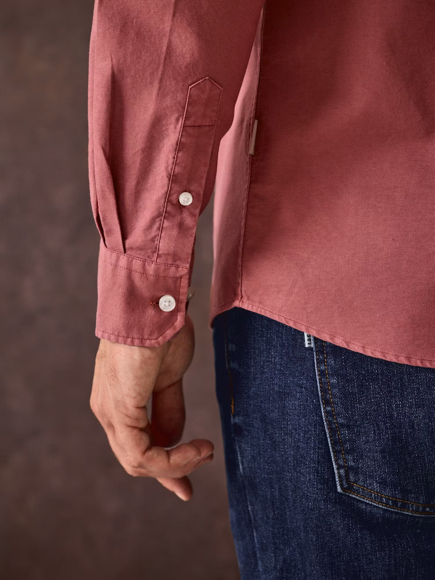 Camisa Garment Dyed | Carmesí