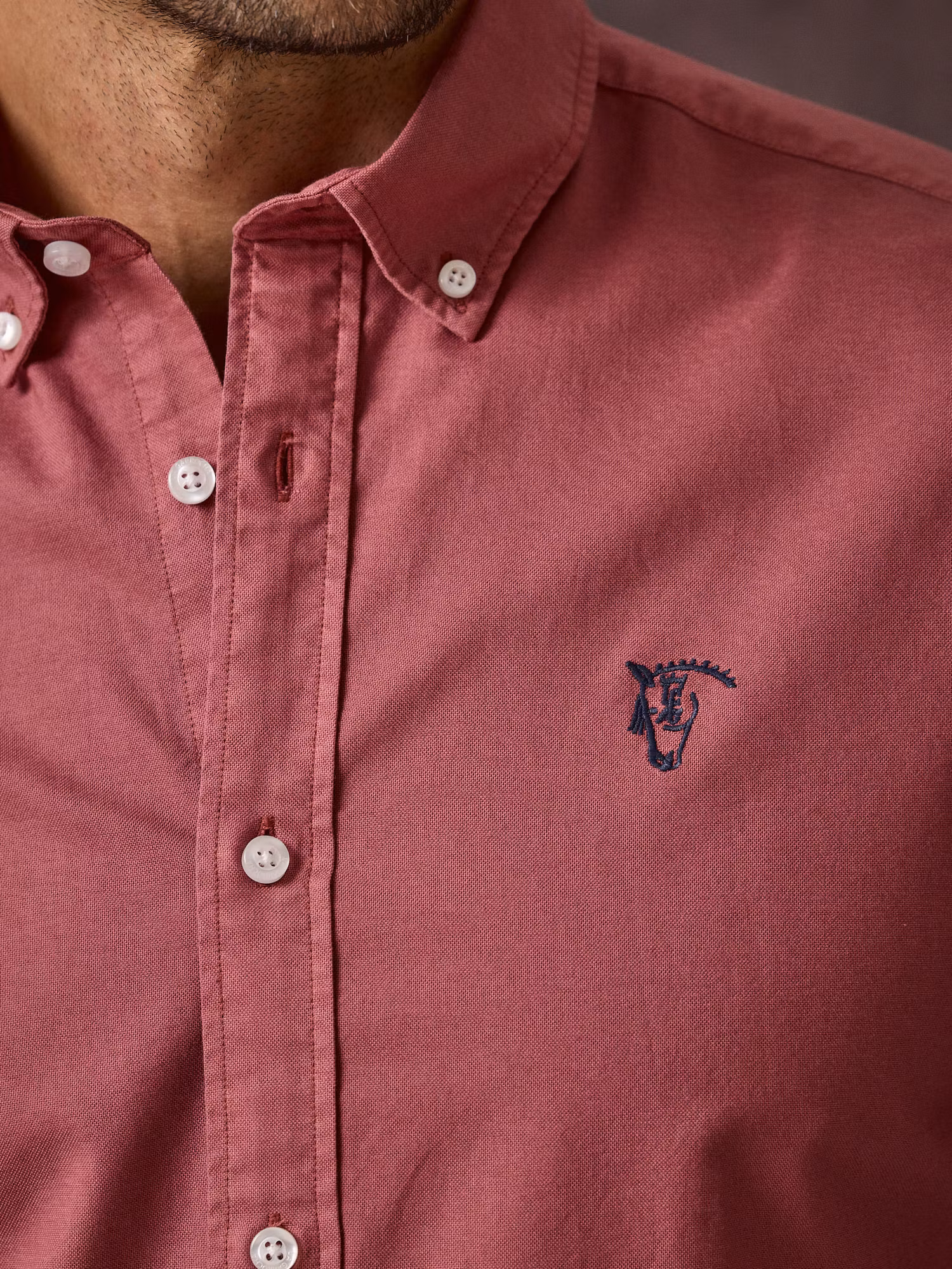 Camisa Garment Dyed | Carmesí