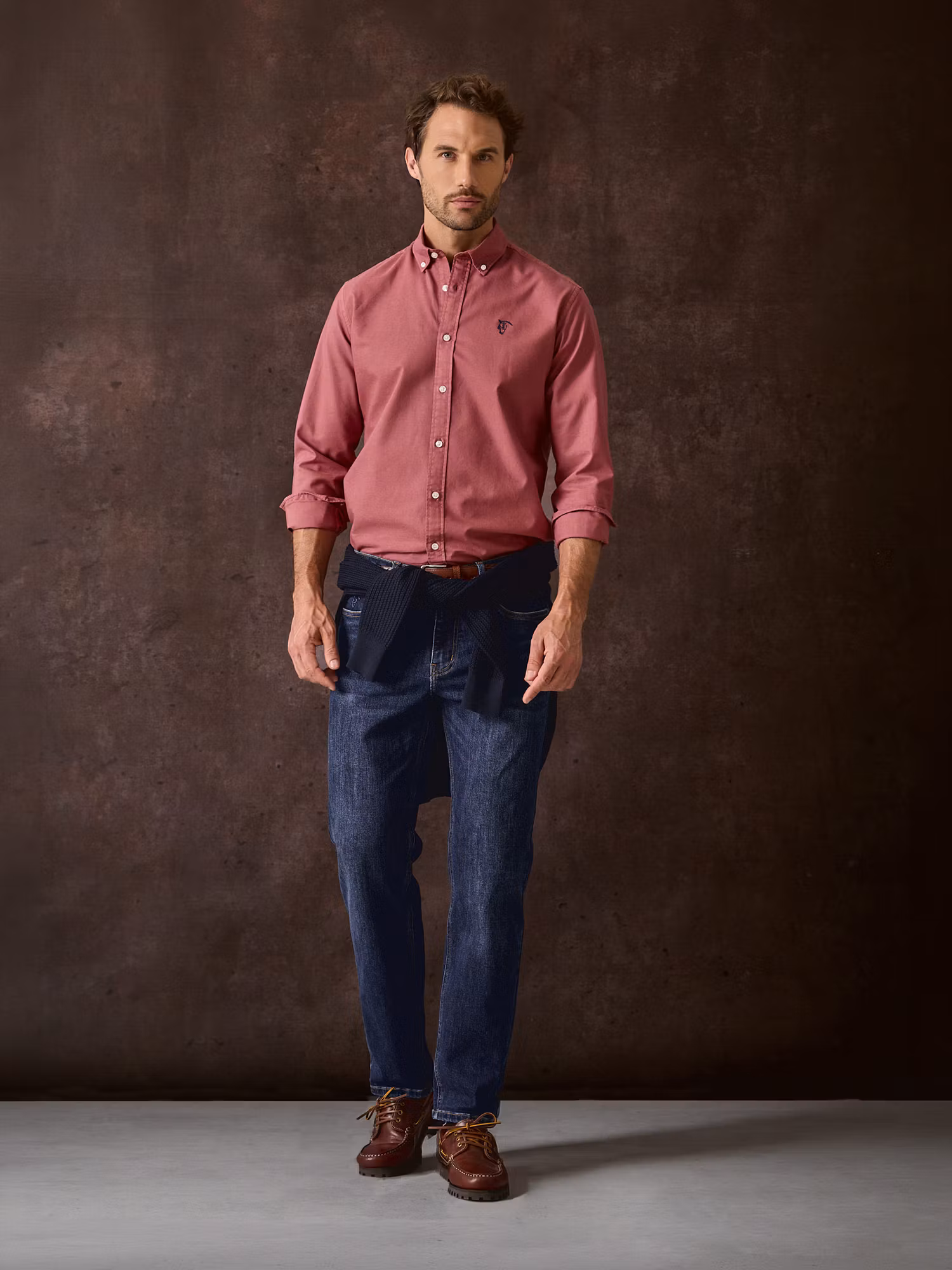 Camisa Garment Dyed | Carmesí