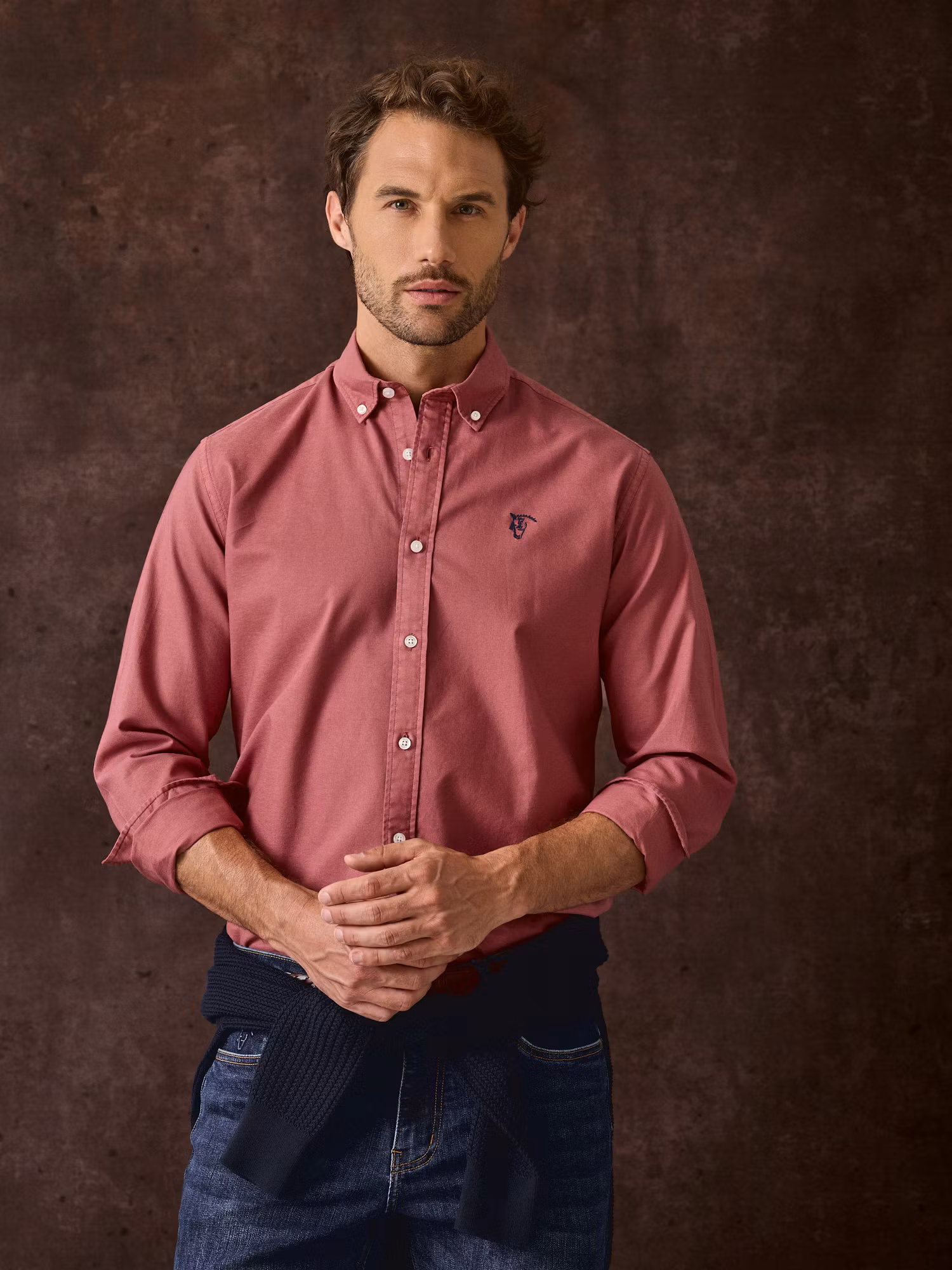 Camisa Garment Dyed | Carmesí