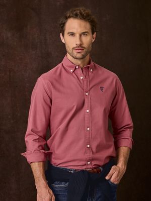 Camisa Garment Dyed | Carmesim
